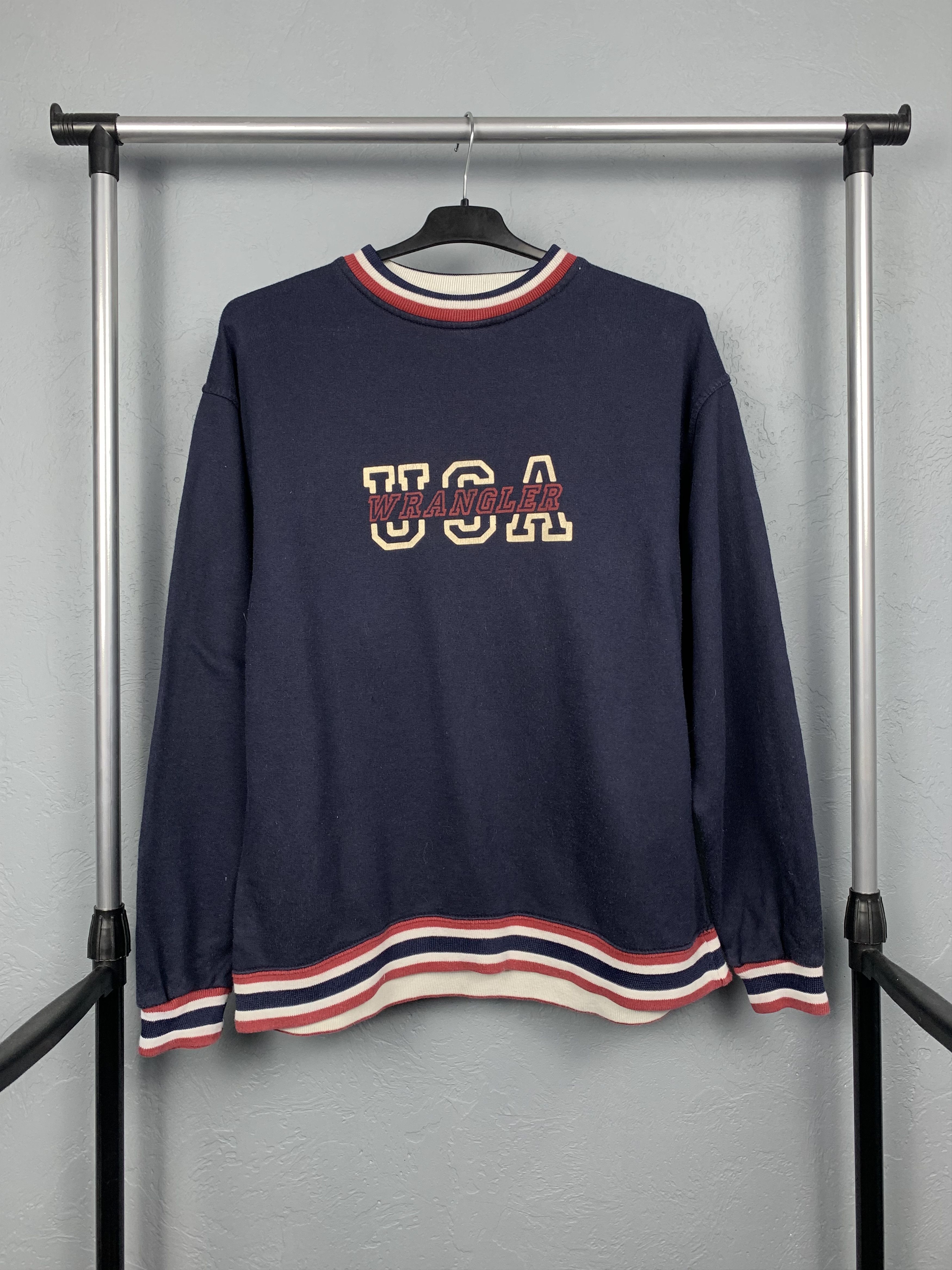 Vintage × Wrangler Wrangler Vintage Mens Sweatshirt Size US S / EU 44-46 / 1 - 1 Thumbnail