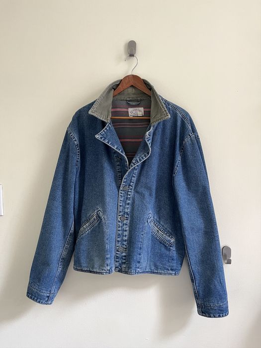 Giorgio Armani Vintage Armani Jeans Lined Denim Jacket Size L | Grailed