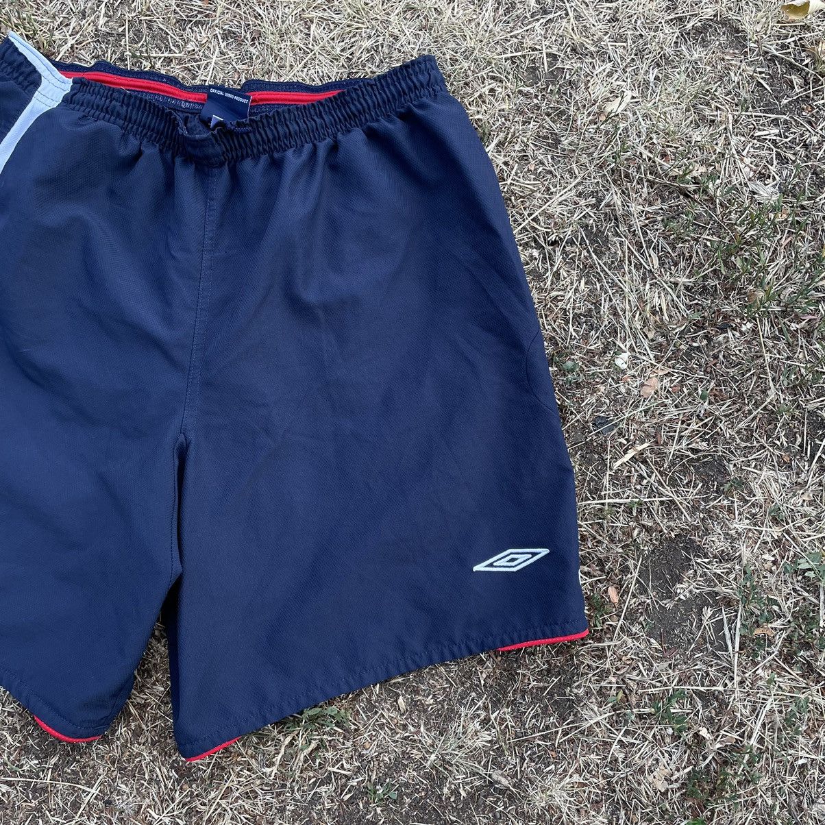 Vintage Vintage 90s Umbro Drill Shorts Streetwear Y2K Navy Boxy 34 Size US 34 / EU 50 - 2 Thumbnail
