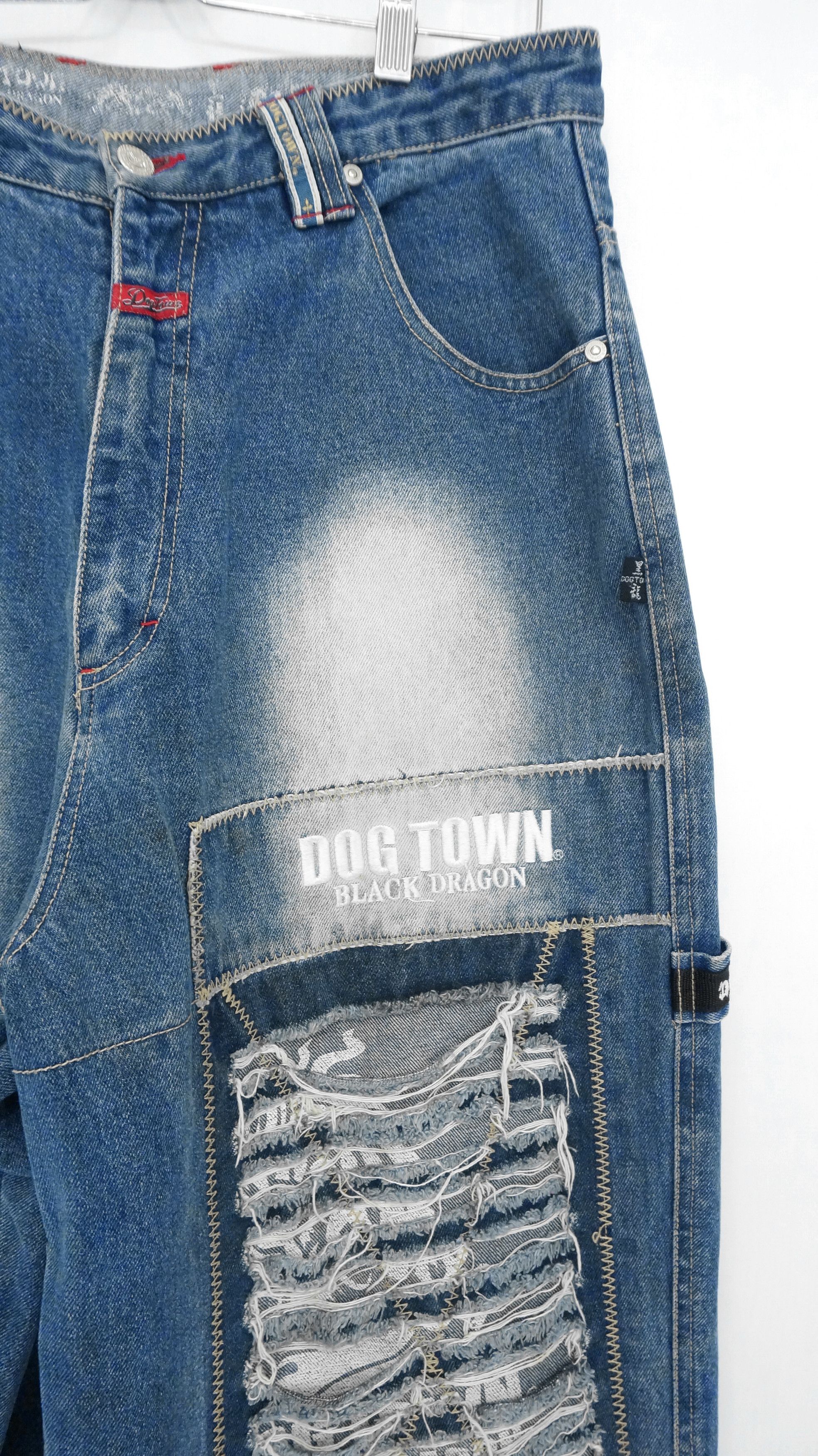 Dogtown 🔥 90s Vintage DOGTOWN Distressed Baggy Worn Jeans Size US 33 - 6 Thumbnail