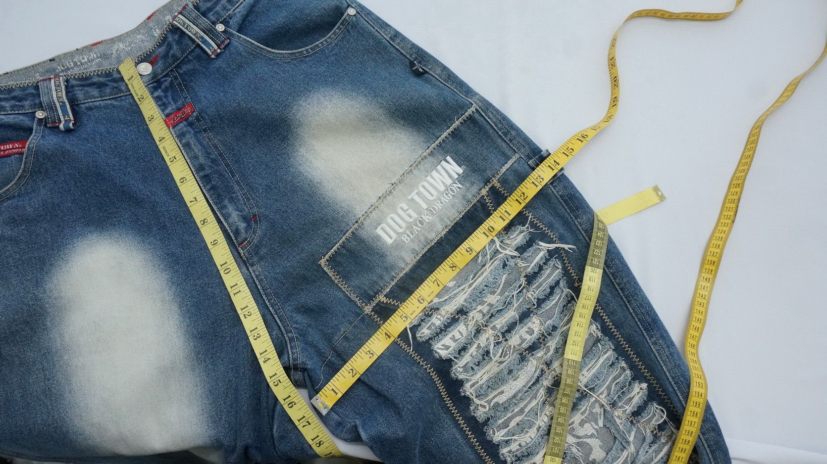 Dogtown 🔥 90s Vintage DOGTOWN Distressed Baggy Worn Jeans Size US 33 - 17 Thumbnail