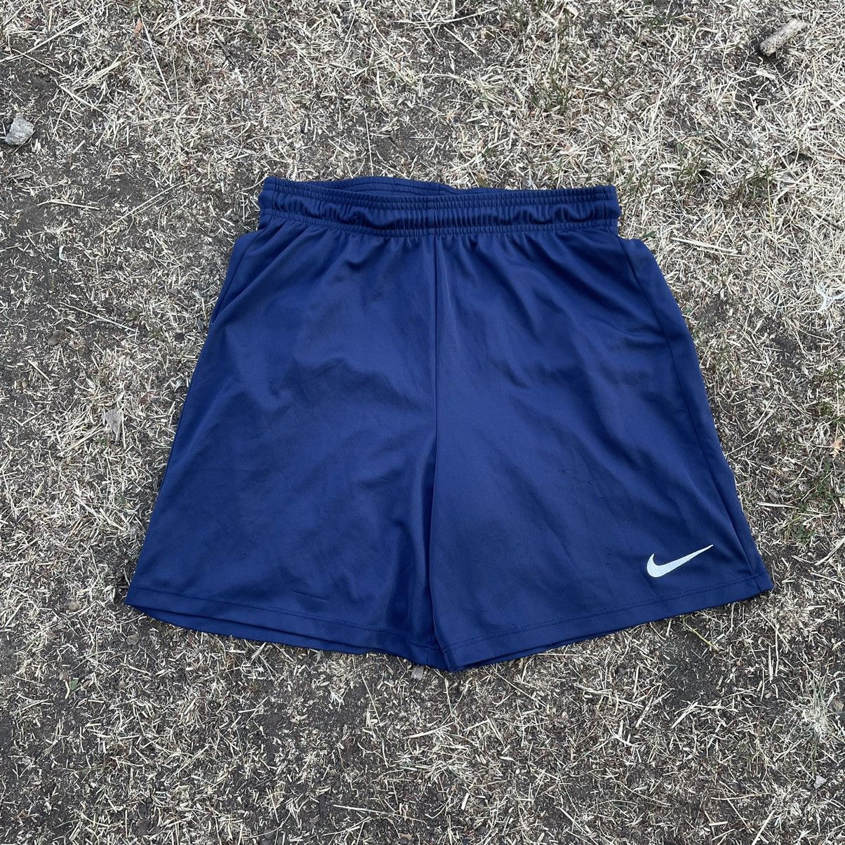 Vintage Vintage 90s Nike Swoosh Shorts Streetwear Blue Bleached 30 Size US 30 / EU 46 - 1 Thumbnail
