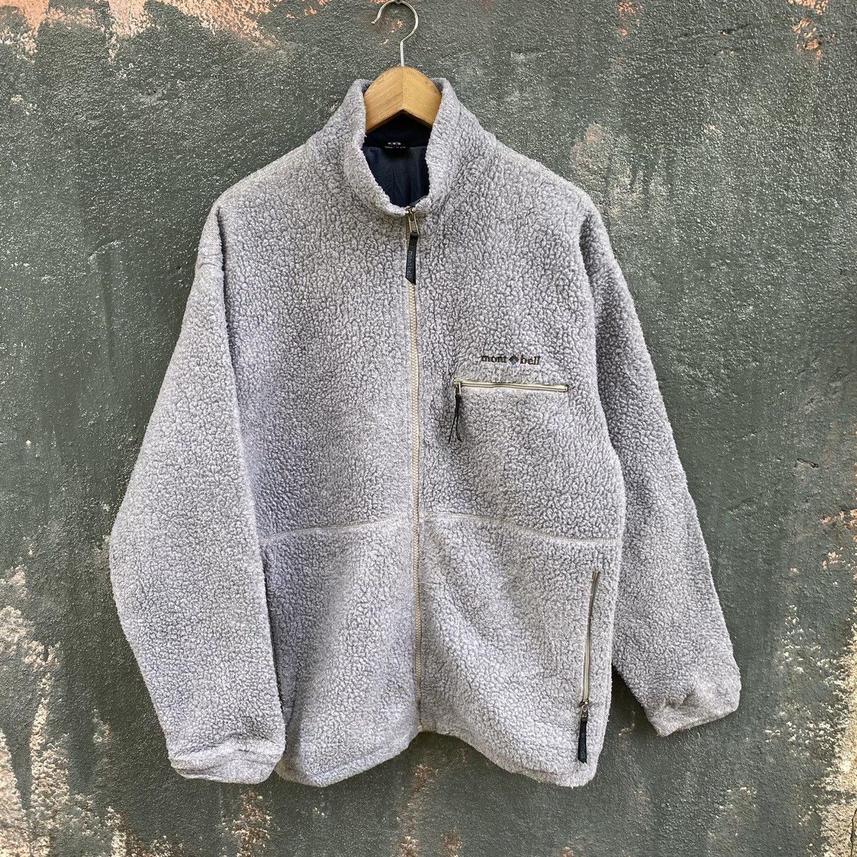 image of Vintage 90's Montbell Fleece Climaplus Polartec Sweater in Grey, Men's (Size Medium)