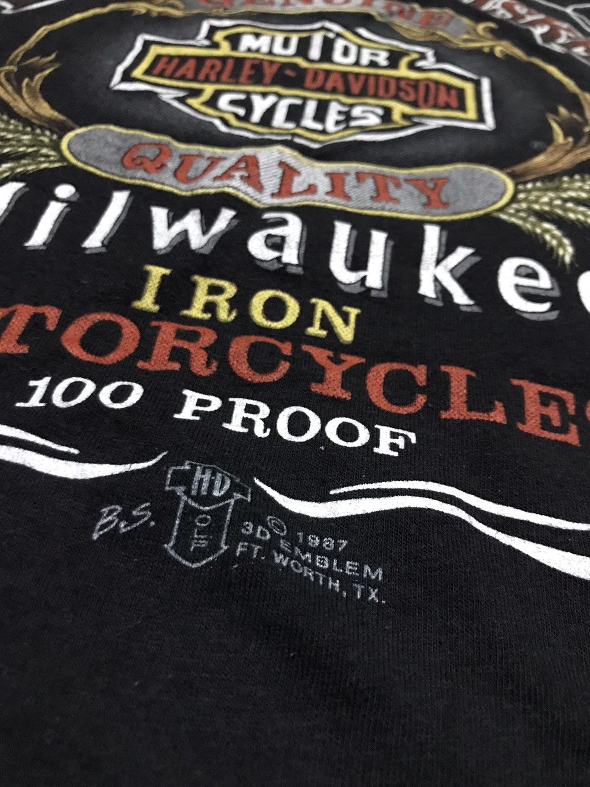 Harley Davidson × Vintage Vintage 80s 3d harley davidson tee Size US M / EU 48-50 / 2 - 4 Thumbnail