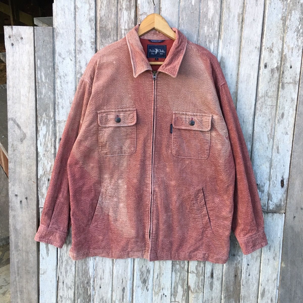 Beverly Hills Polo Club Thrashed Faded Vintage 90s Polo Club ERD GRUNGE JACKET Size US L / EU 52-54 / 3 - 1 Thumbnail