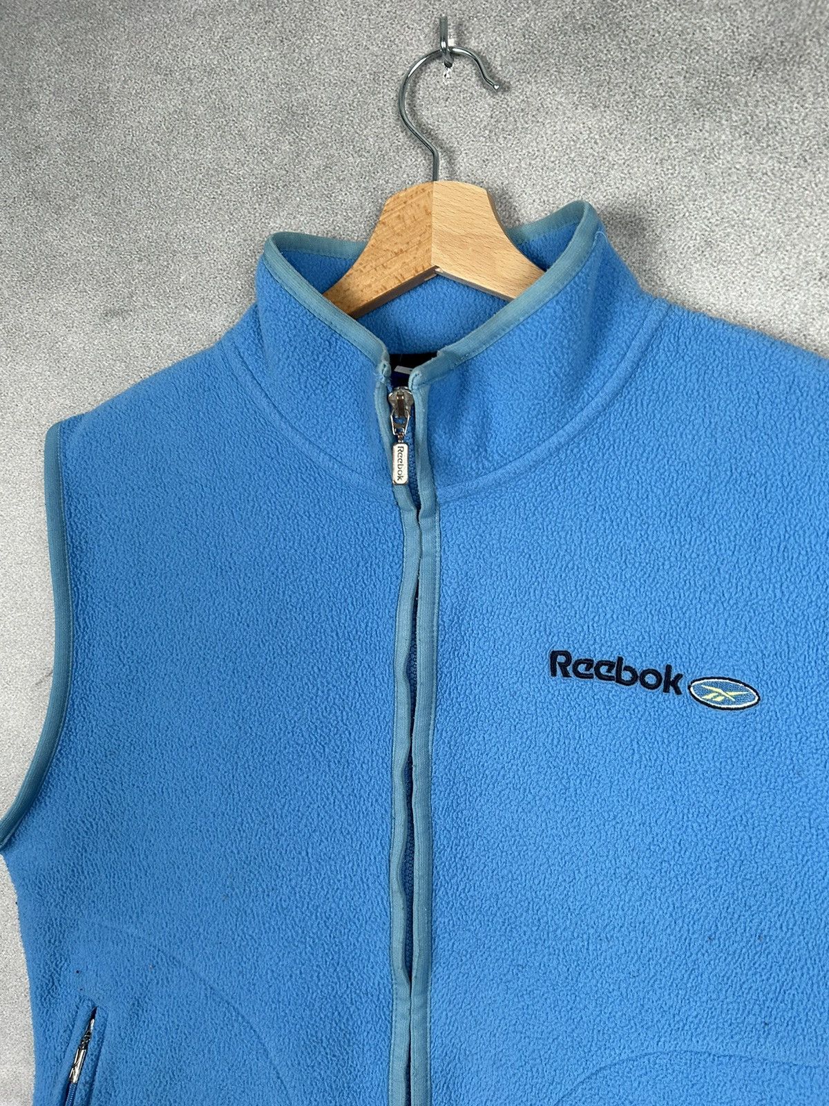 Reebok Vintage Reebok Fleece Vest Baby Blue Retro 90s Size US M / EU 48-50 / 2 - 3 Thumbnail