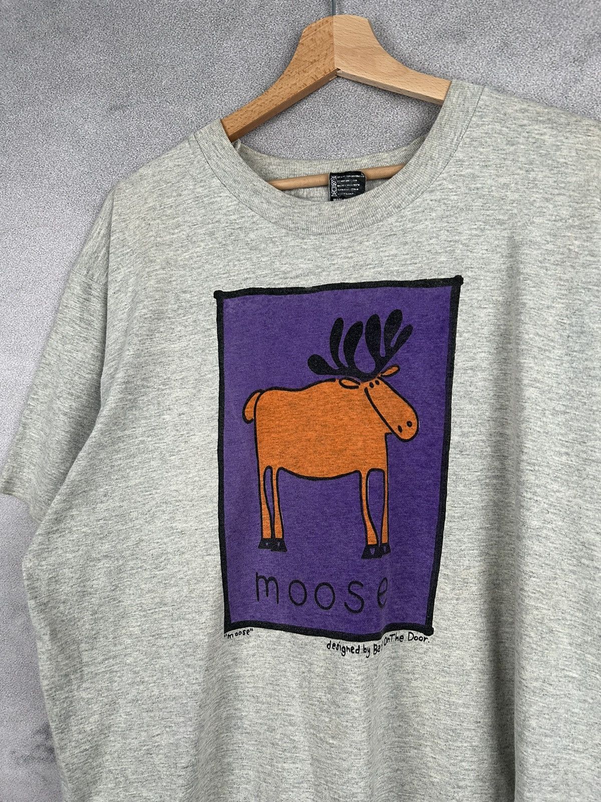 Vintage Vintage 80s/90s Moose Animal Tee Graphic Retro Size US XL / EU 56 / 4 - 3 Thumbnail