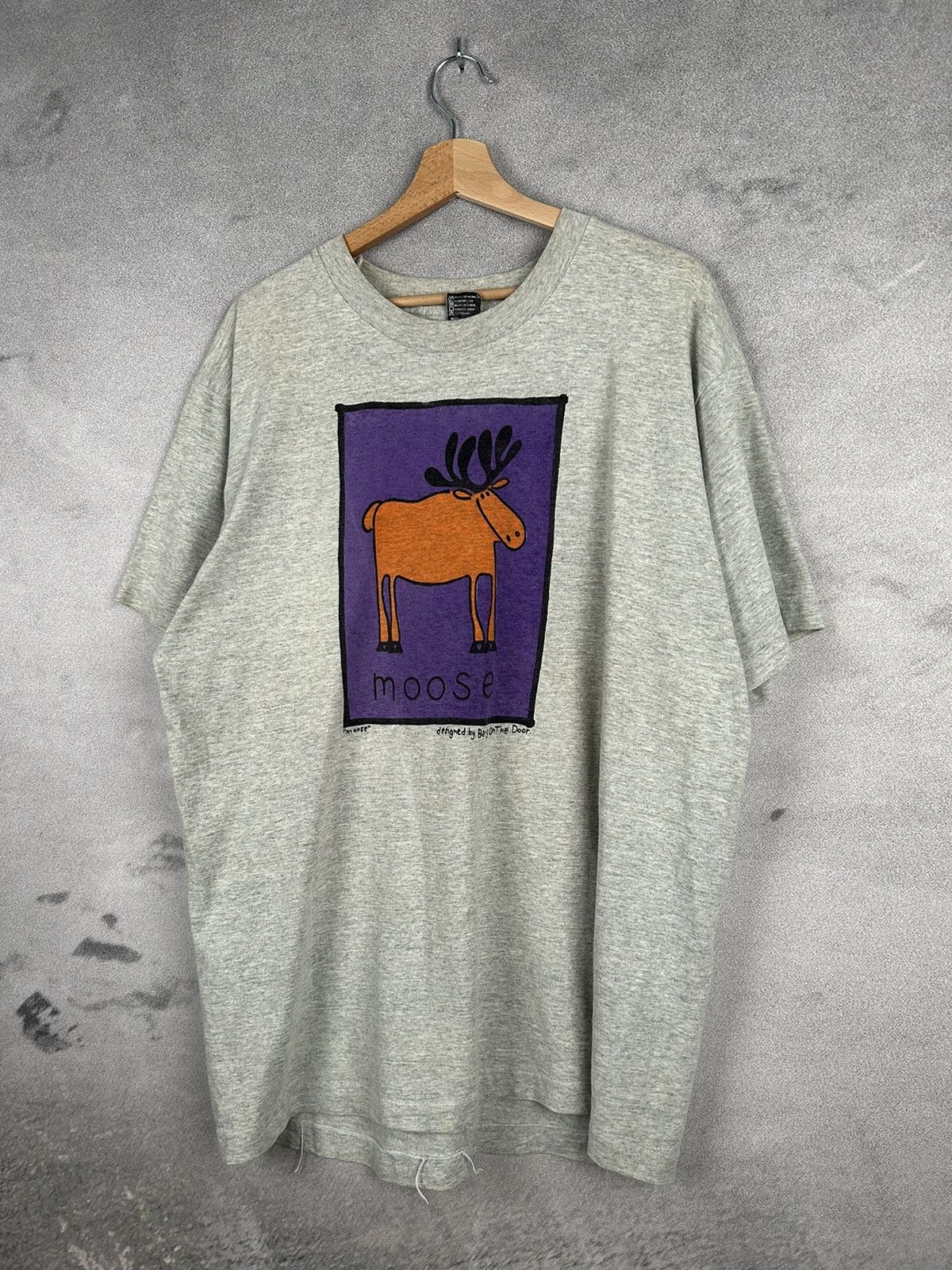 Vintage Vintage 80s/90s Moose Animal Tee Graphic Retro Size US XL / EU 56 / 4 - 2 Thumbnail
