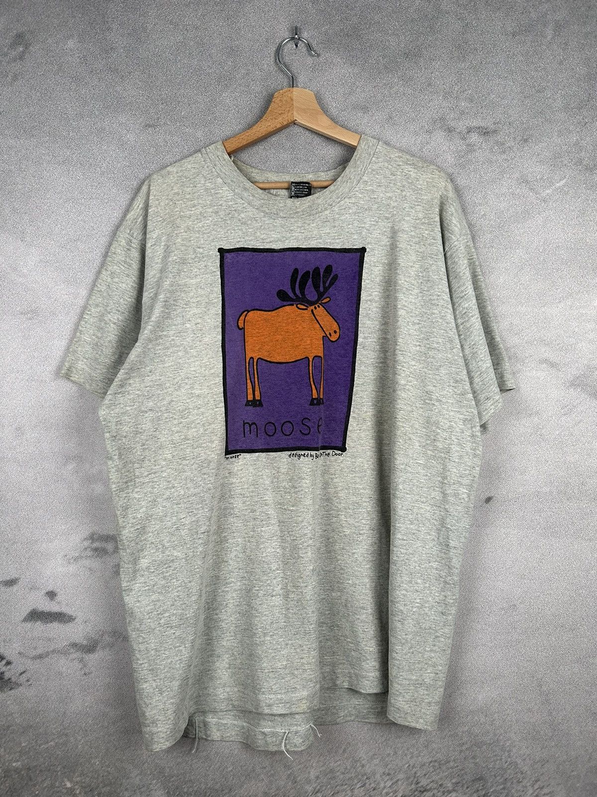 Vintage Vintage 80s/90s Moose Animal Tee Graphic Retro Size US XL / EU 56 / 4 - 1 Thumbnail