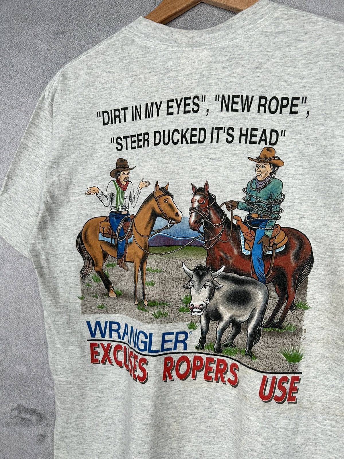 Vintage Vintage Wranger 1994 Rare Cowboy Horse Comedy Humor Tee Size US M / EU 48-50 / 2 - 3 Thumbnail