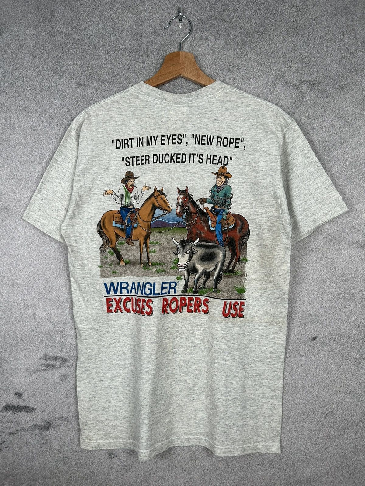 Vintage Vintage Wranger 1994 Rare Cowboy Horse Comedy Humor Tee Size US M / EU 48-50 / 2 - 1 Thumbnail