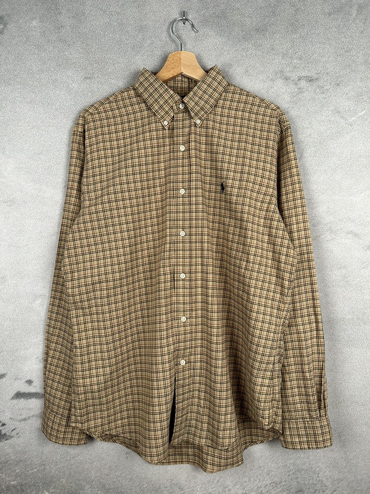 Polo Ralph Lauren Vintage Polo Ralph Lauren Checked Polo Shirt Pony Logo Size US L / EU 52-54 / 3 - 1 Thumbnail