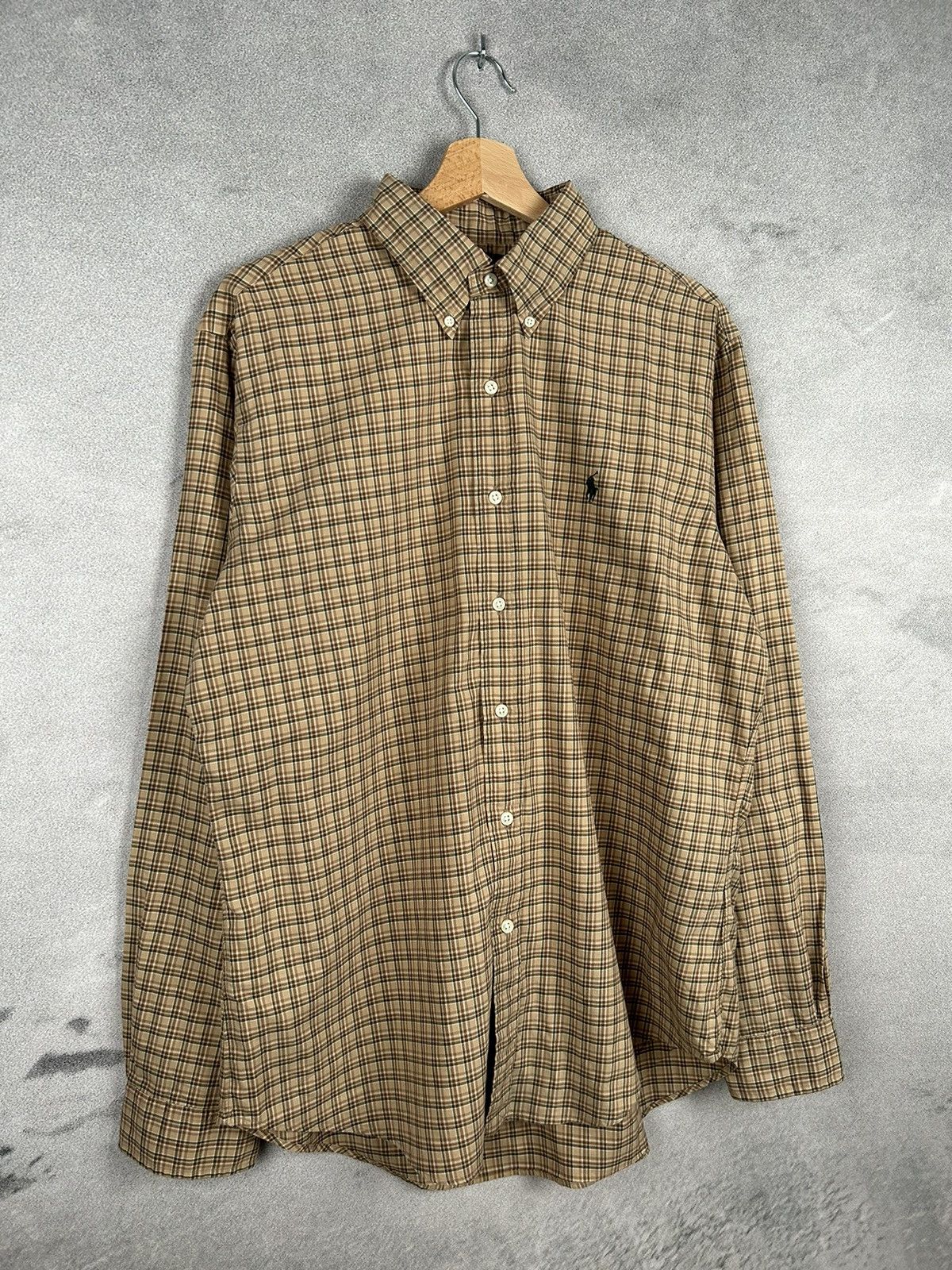 Polo Ralph Lauren Vintage Polo Ralph Lauren Checked Polo Shirt Pony Logo Size US L / EU 52-54 / 3 - 3 Thumbnail