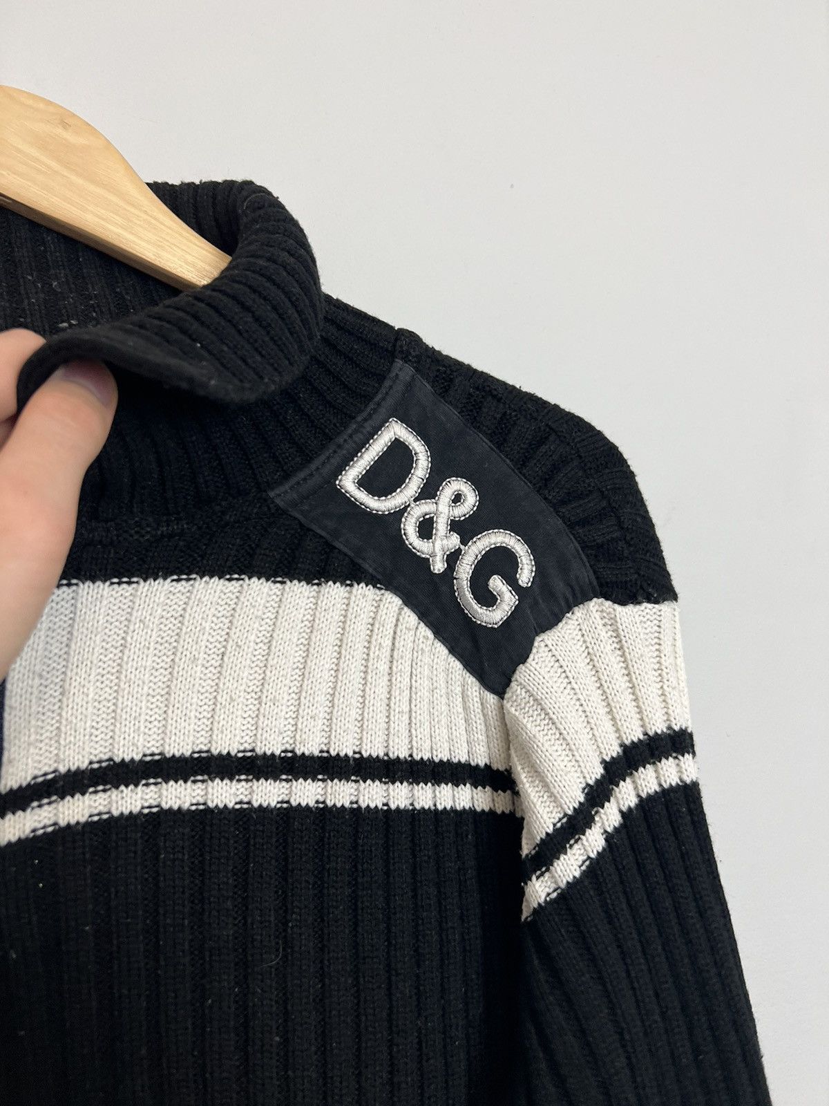Dolce & Gabbana Rare Vintage Y2K Dolce&Gabbana Big Script Logo Knit Sweat Size US S / EU 44-46 / 1 - 3 Thumbnail