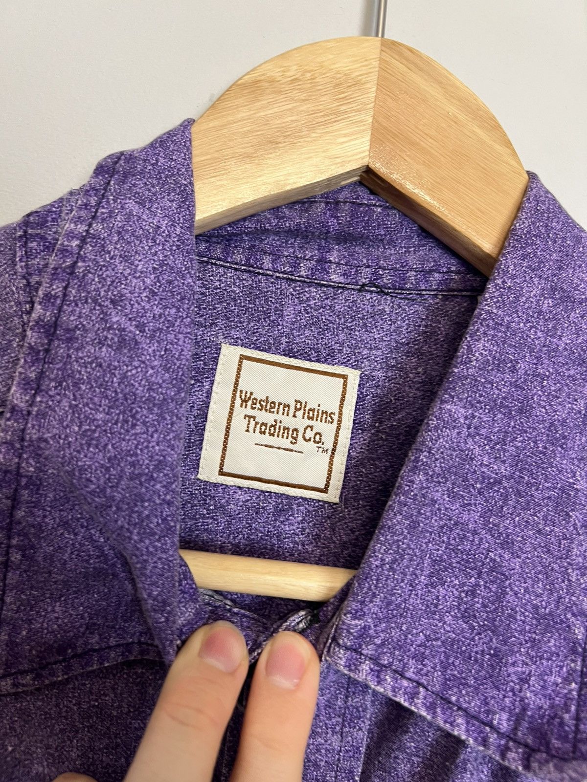 Japanese Brand Vintage Purple Western Plain Print Button Up Rare Shirt XL Size US XL / EU 56 / 4 - 7 Thumbnail