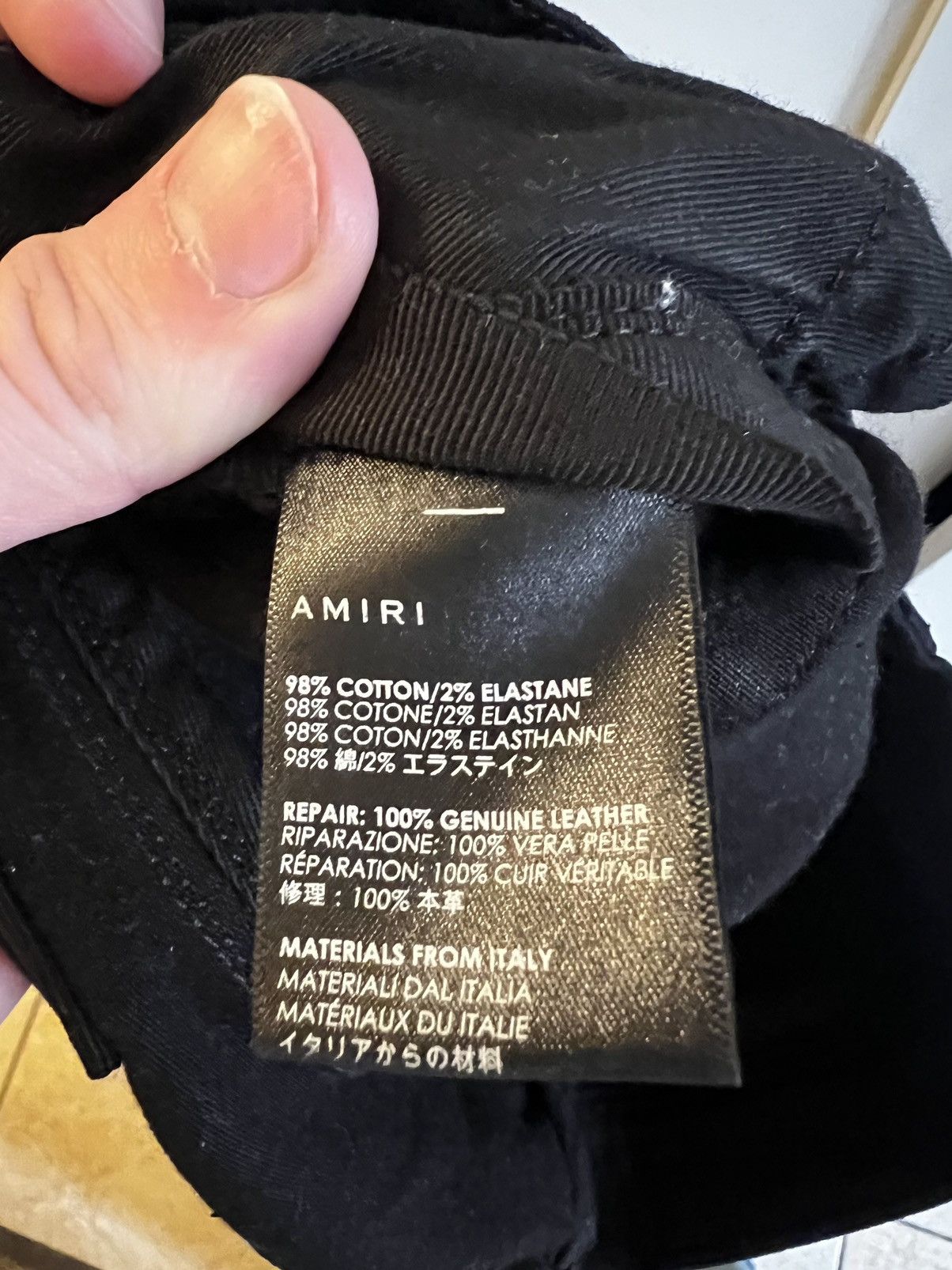 Amiri Amiri black jeans distressed leather Size US 30 / EU 46 - 7 Thumbnail