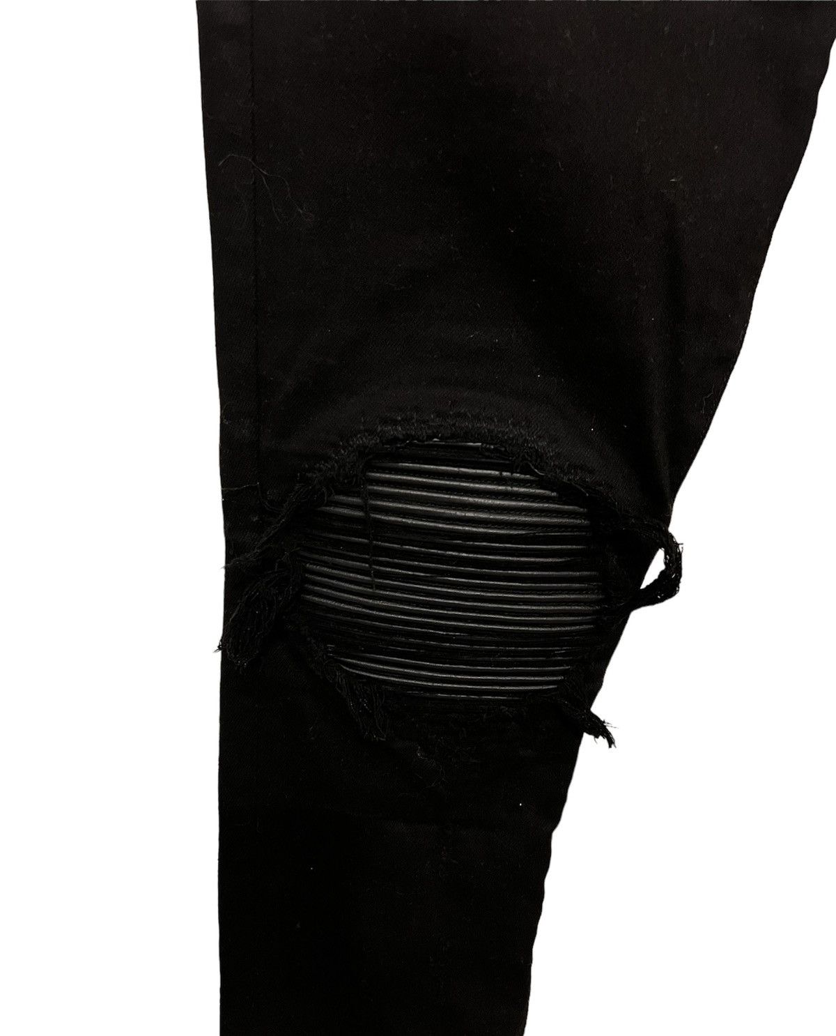 Amiri Amiri black jeans distressed leather Size US 30 / EU 46 - 4 Thumbnail