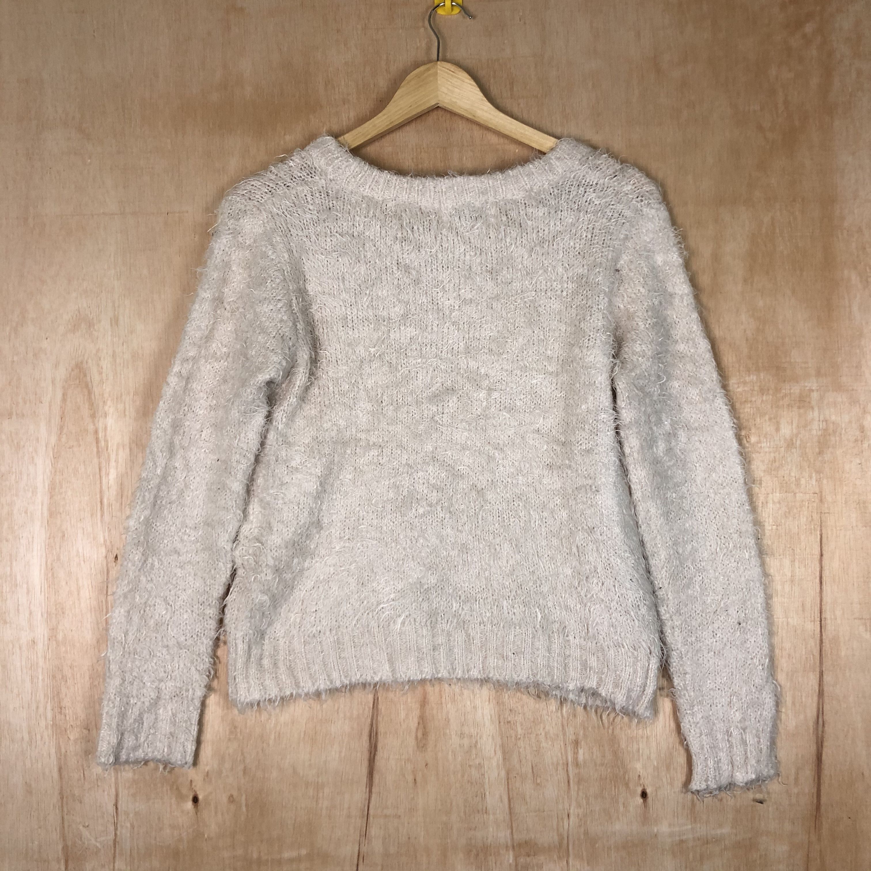 Homespun Knitwear × Japanese Brand × Vintage DLL Archives Mohair white Fur Shagg Shaggy Knitwear #c027 Size M / US 6-8 / IT 42-44 - 7 Thumbnail