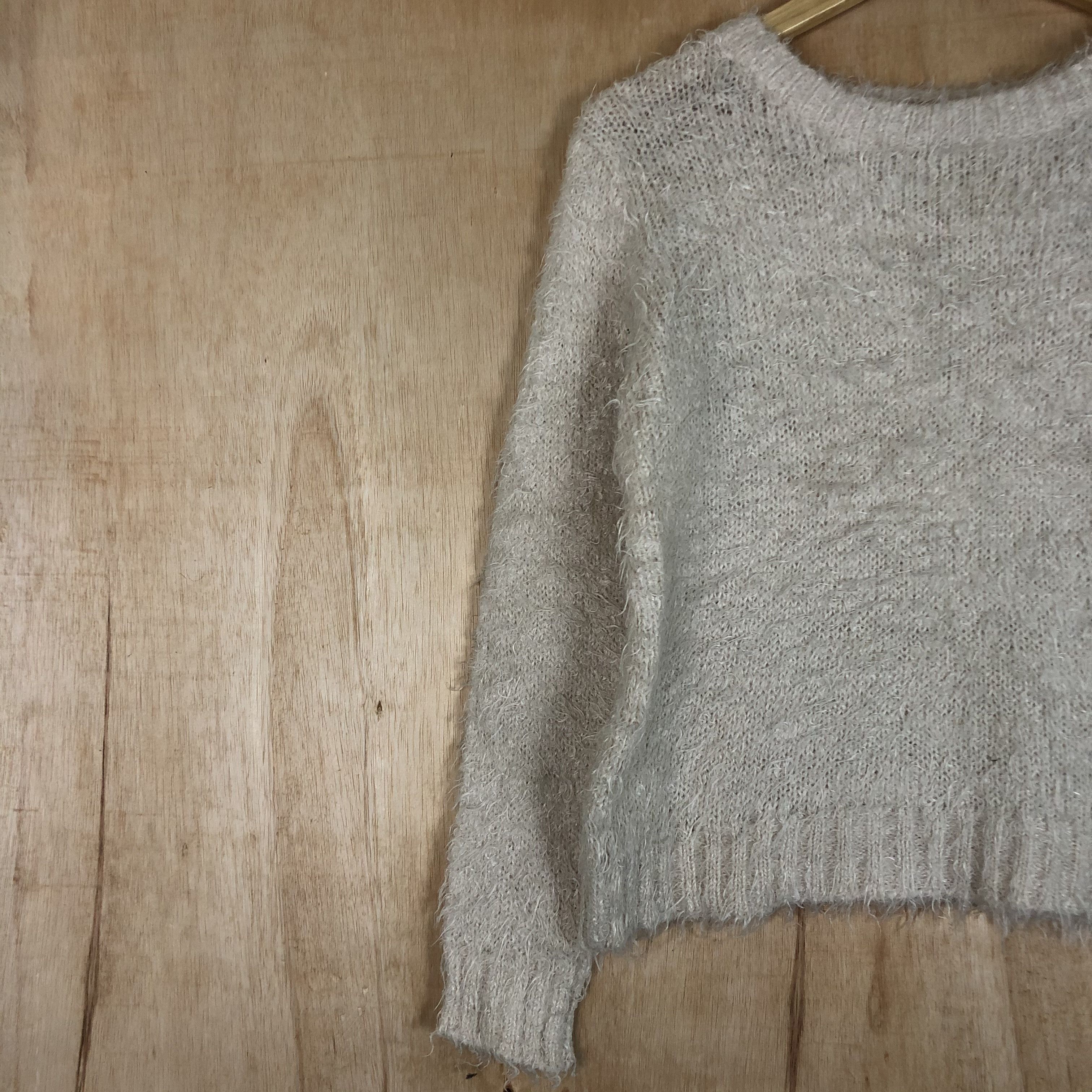 Homespun Knitwear × Japanese Brand × Vintage DLL Archives Mohair white Fur Shagg Shaggy Knitwear #c027 Size M / US 6-8 / IT 42-44 - 2 Thumbnail