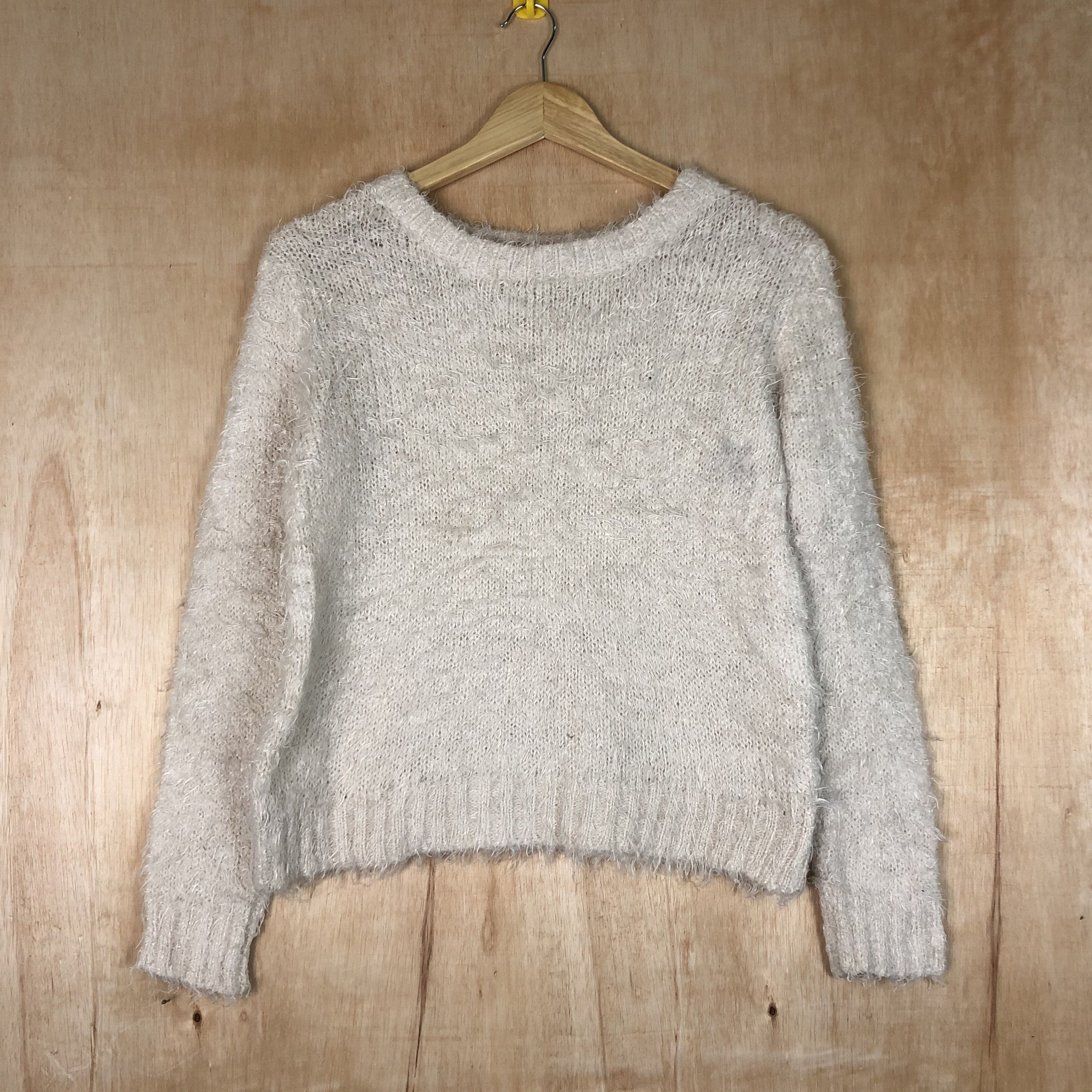 Homespun Knitwear × Japanese Brand × Vintage DLL Archives Mohair white Fur Shagg Shaggy Knitwear #c027 Size M / US 6-8 / IT 42-44 - 1 Thumbnail