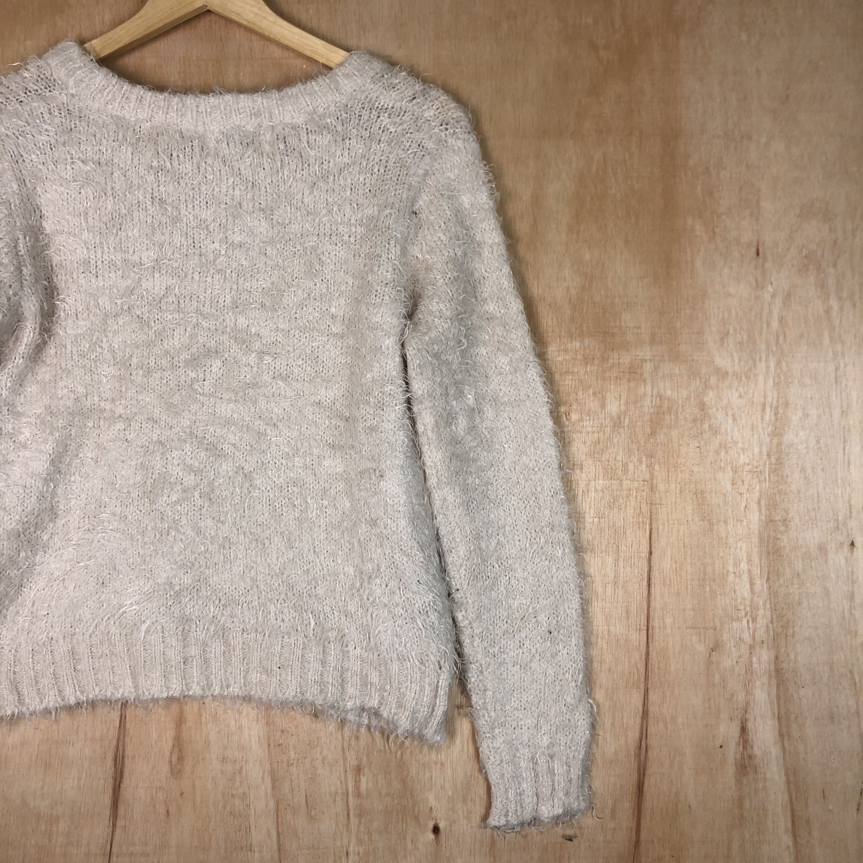 Homespun Knitwear × Japanese Brand × Vintage DLL Archives Mohair white Fur Shagg Shaggy Knitwear #c027 Size M / US 6-8 / IT 42-44 - 8 Thumbnail