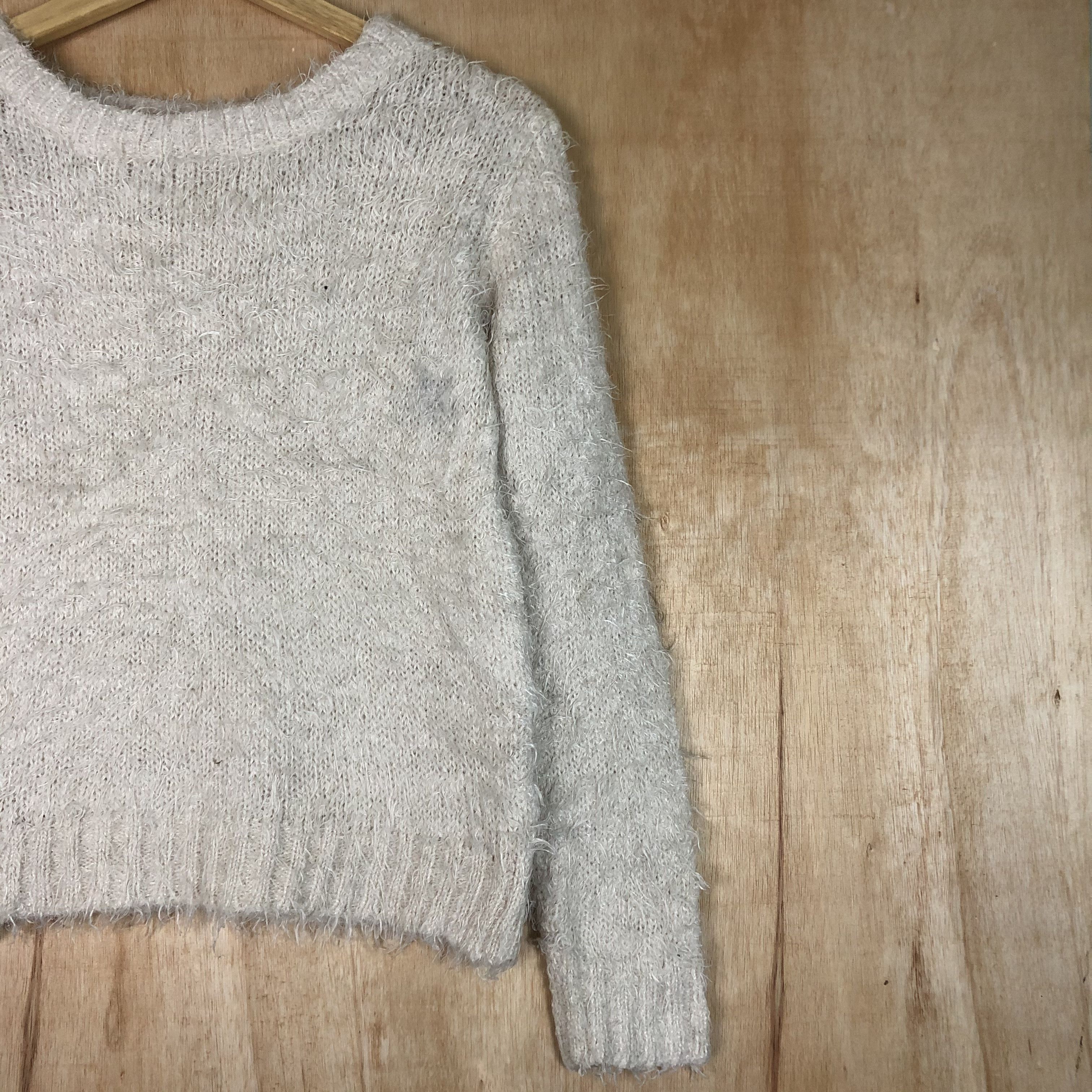 Homespun Knitwear × Japanese Brand × Vintage DLL Archives Mohair white Fur Shagg Shaggy Knitwear #c027 Size M / US 6-8 / IT 42-44 - 3 Thumbnail