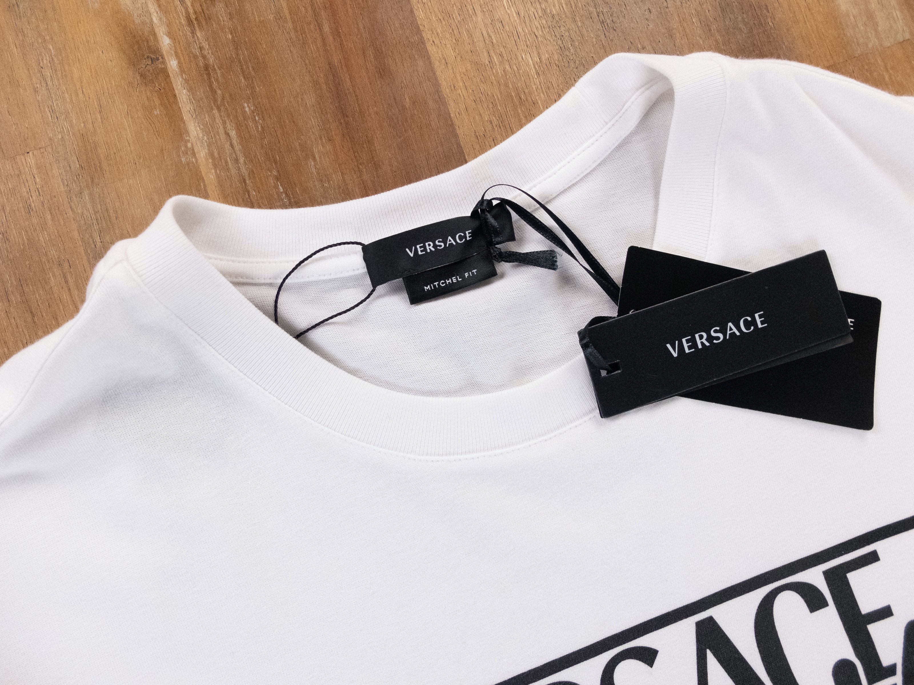 Versace VERSACE Dream Via Gesu white logo print cotton t-shirt Large Size US L / EU 52-54 / 3 - 6 Thumbnail