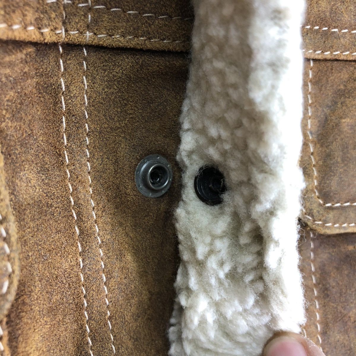 Gap Vintage Suede Leather Sherpa Lining For Kid by GAP Size US XXS / EU 40 - 11 Thumbnail