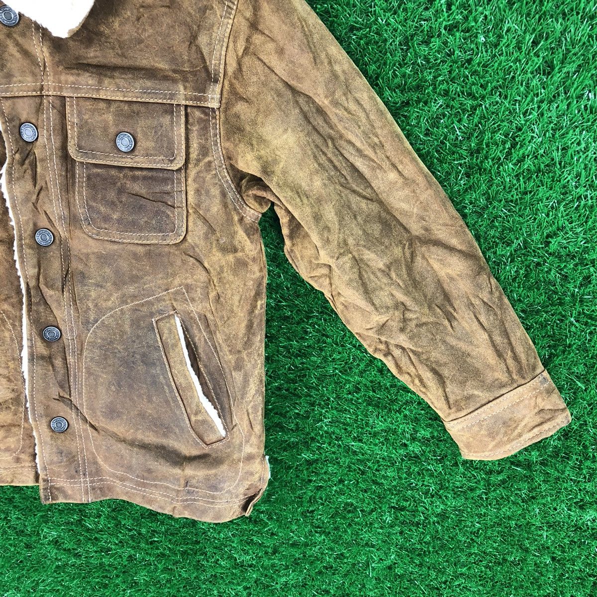 Gap Vintage Suede Leather Sherpa Lining For Kid by GAP Size US XXS / EU 40 - 3 Thumbnail