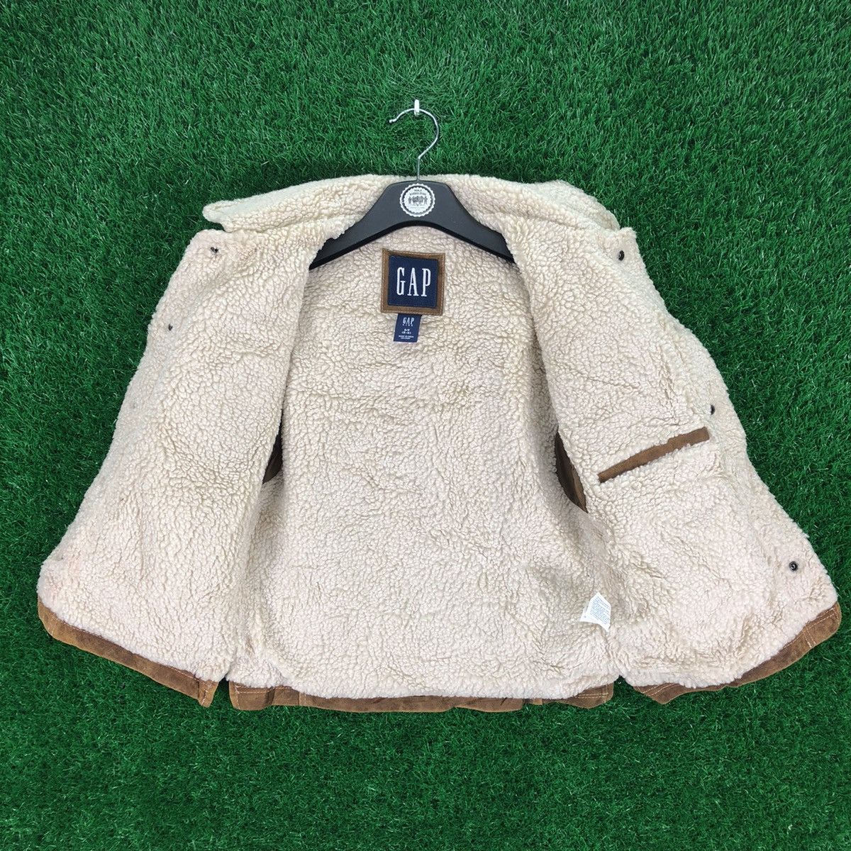 Gap Vintage Suede Leather Sherpa Lining For Kid by GAP Size US XXS / EU 40 - 12 Thumbnail