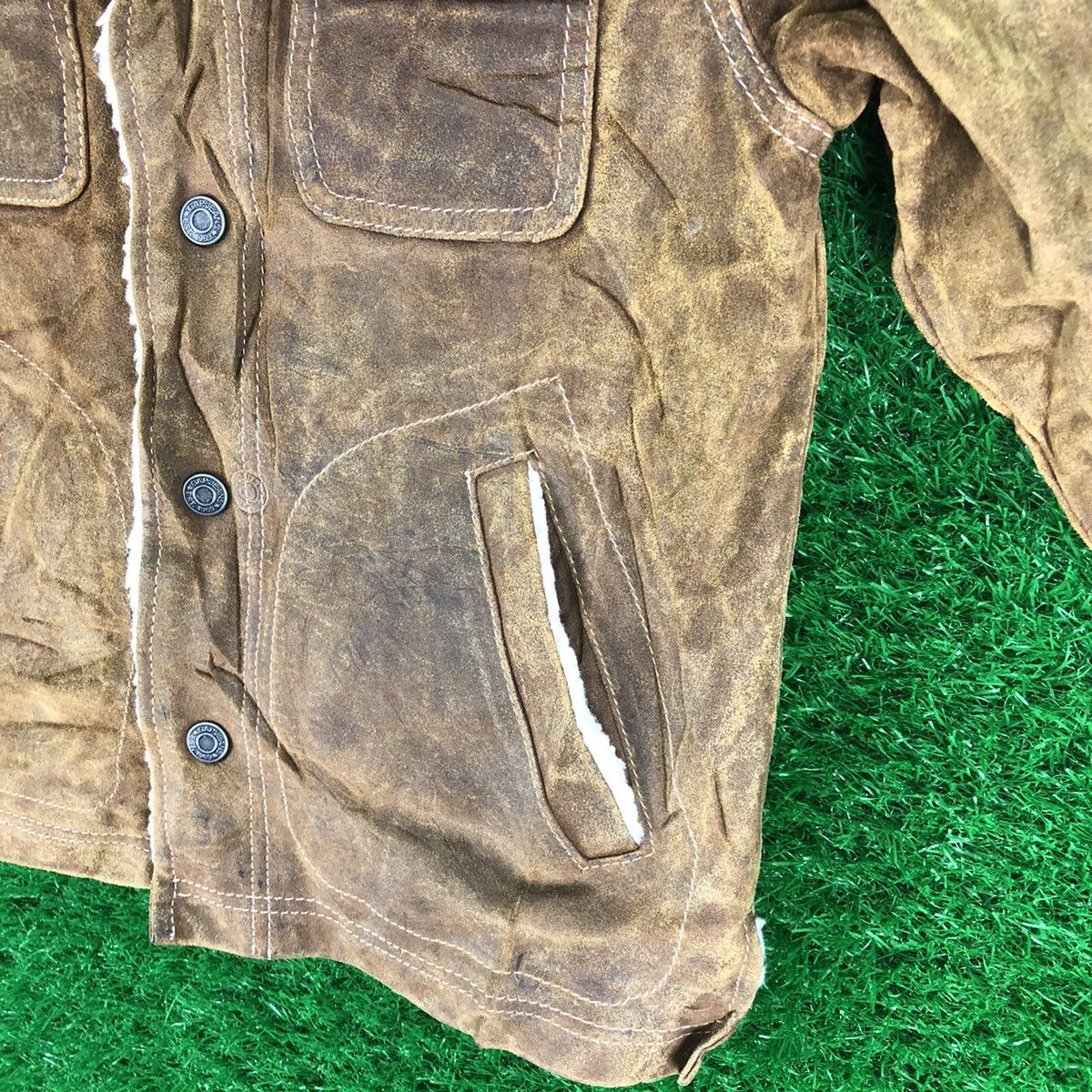 Gap Vintage Suede Leather Sherpa Lining For Kid by GAP Size US XXS / EU 40 - 8 Thumbnail