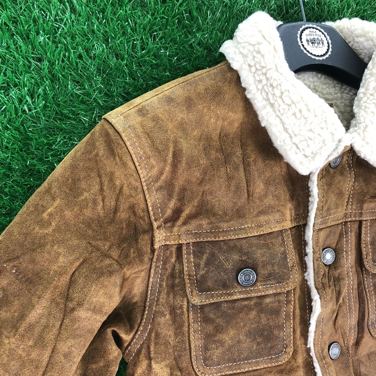 Gap Vintage Suede Leather Sherpa Lining For Kid by GAP Size US XXS / EU 40 - 2 Thumbnail