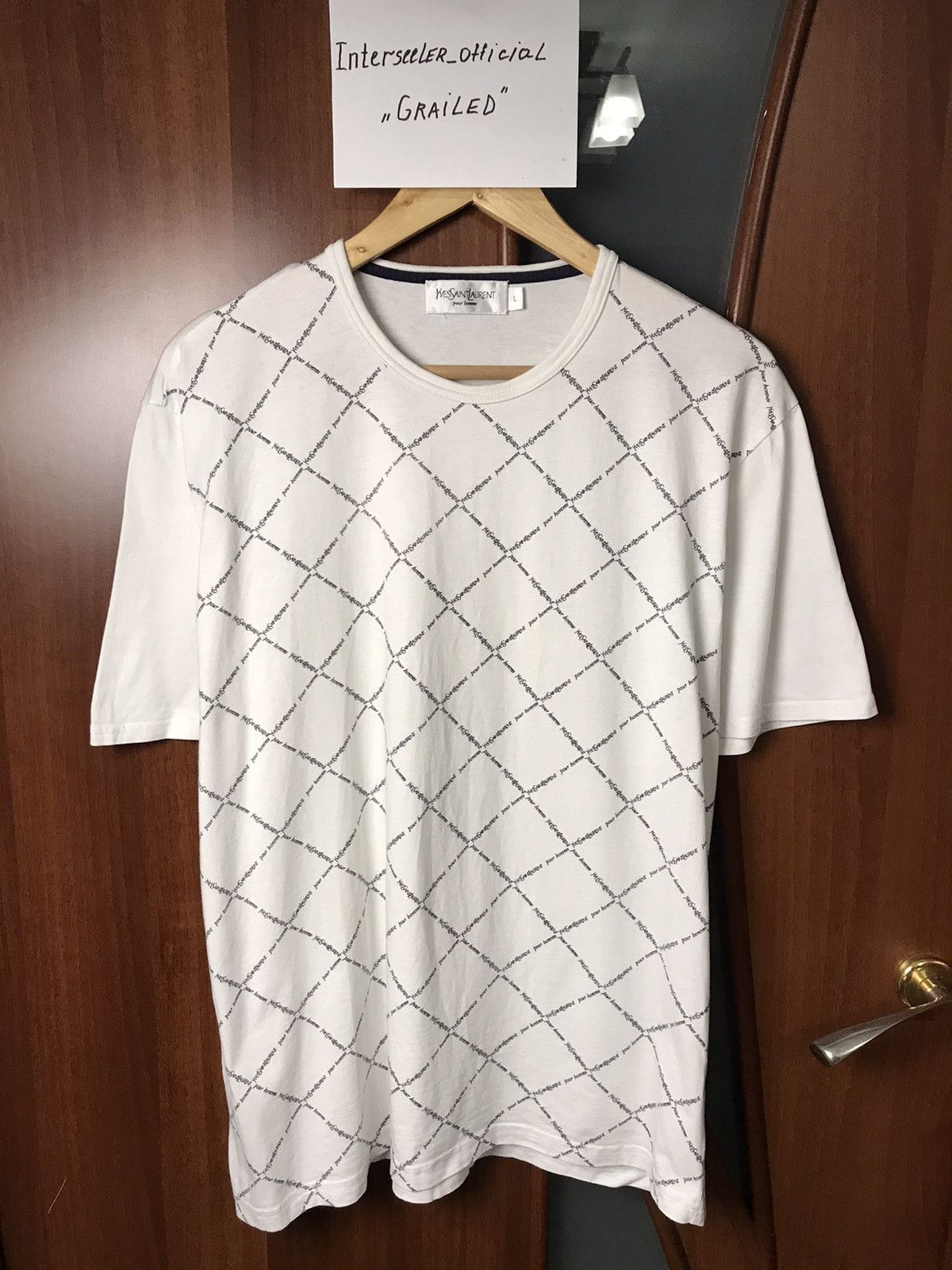 Christian Dior Monsieur × Vintage × Yves Saint Laurent 90s Vintage Rare Yves Saint Laurent Monogram Logo t shirt Size US L / EU 52-54 / 3 - 1 Thumbnail