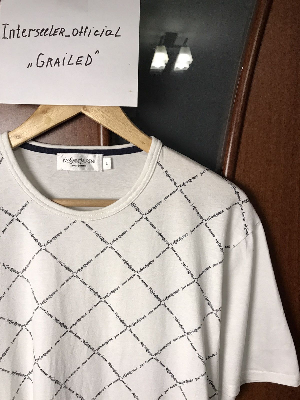 Christian Dior Monsieur × Vintage × Yves Saint Laurent 90s Vintage Rare Yves Saint Laurent Monogram Logo t shirt Size US L / EU 52-54 / 3 - 2 Thumbnail