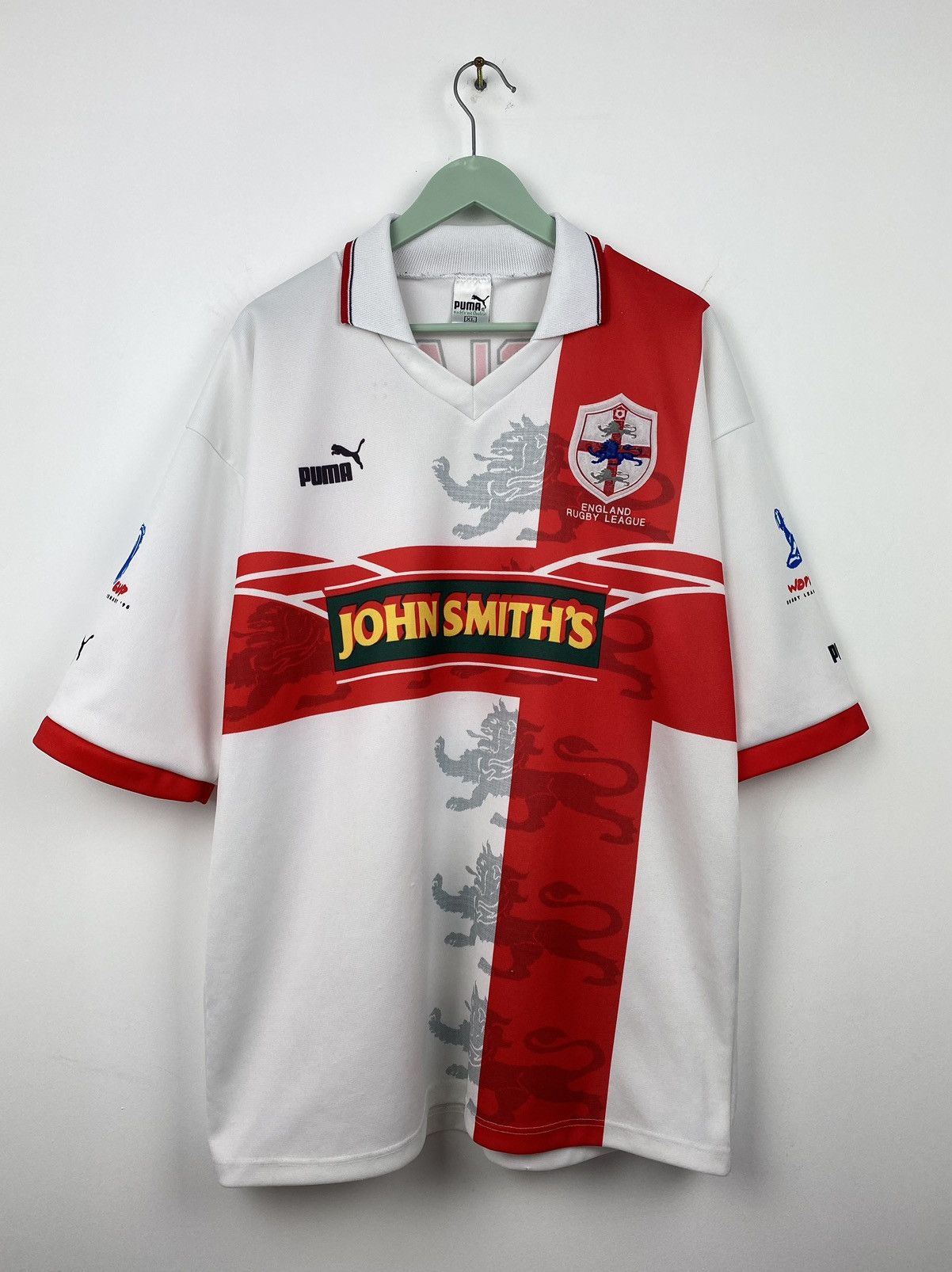 Puma 1995 World Cup Great Britain England Rugby Jersey Puma Size US XL / EU 56 / 4 - 1 Thumbnail
