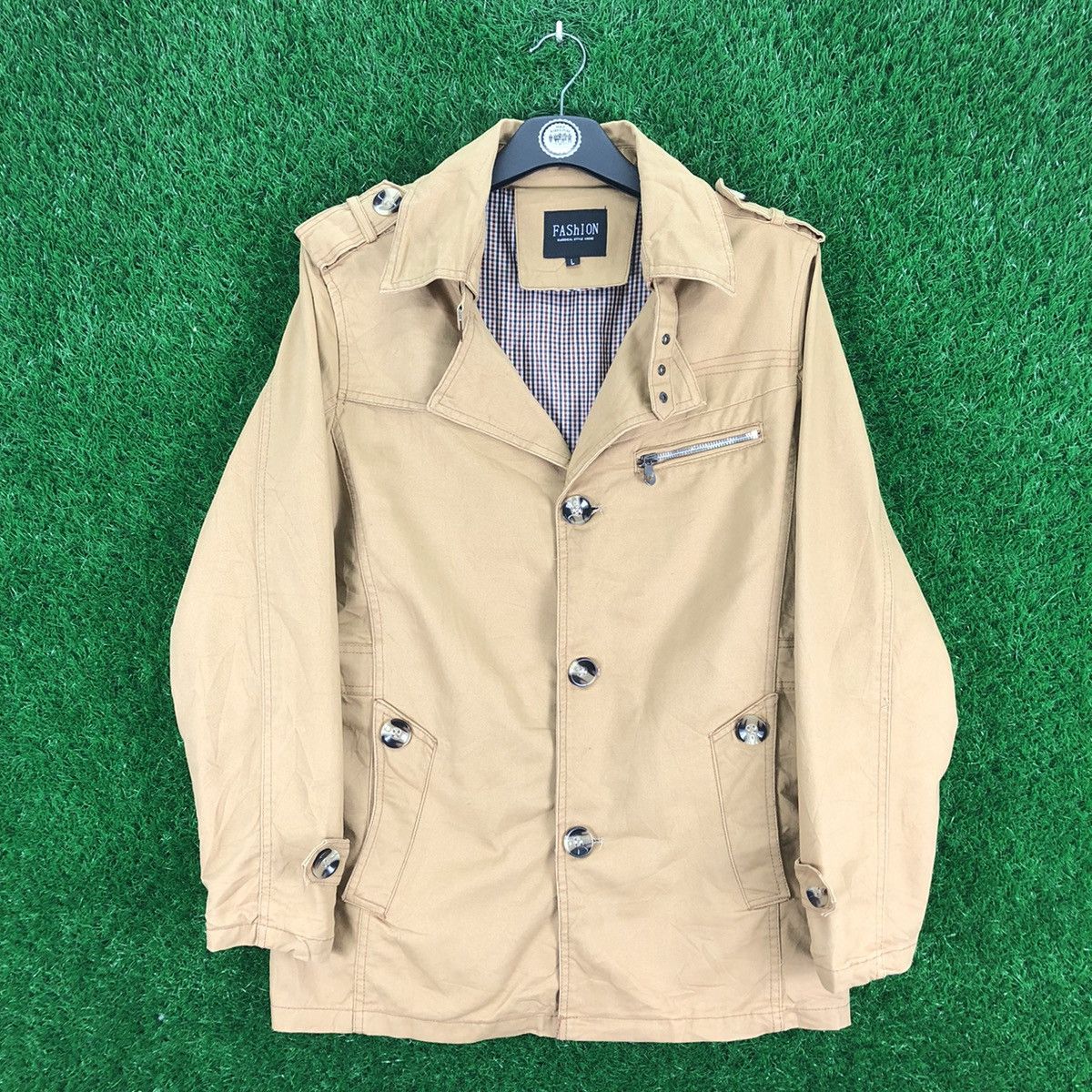 Japanese Brand Vintage Fashion Classical Style Vague Trench Jacket Style Size US M / EU 48-50 / 2 - 1 Thumbnail