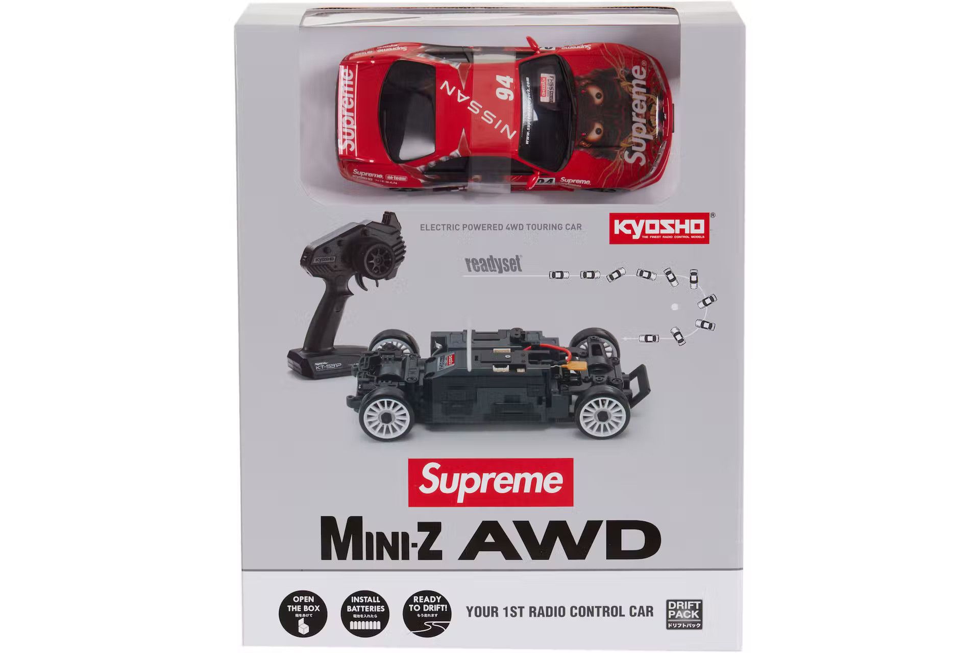 Supreme®/Kyosho Mini-Z Nissan Skyline Nismo R33 RC Readyset