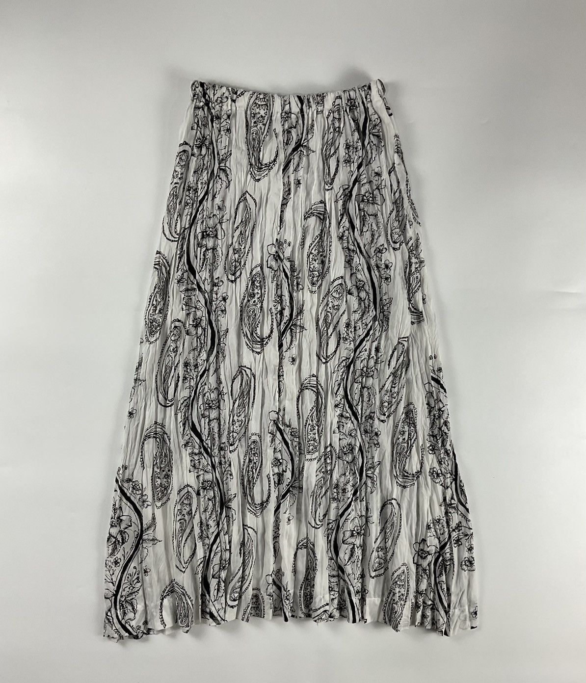 Issey Miyake Issey Miyake Pleated Paisley Skirt Size 34" / US 12 / IT 48 - 5 Thumbnail