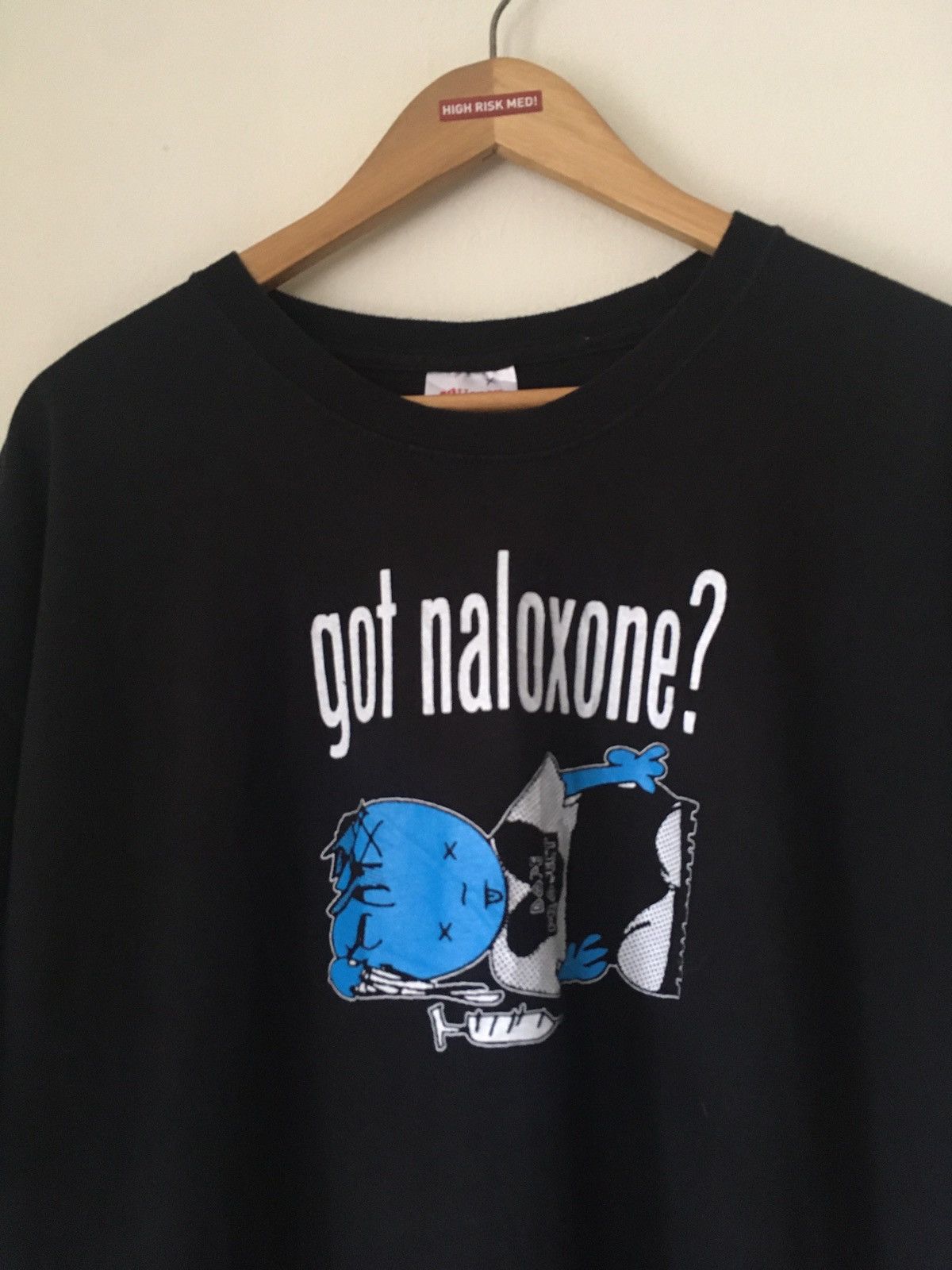Hanes × Vintage Vintage science tshirt GOT NALOXONE? Size US XL / EU 56 / 4 - 3 Thumbnail