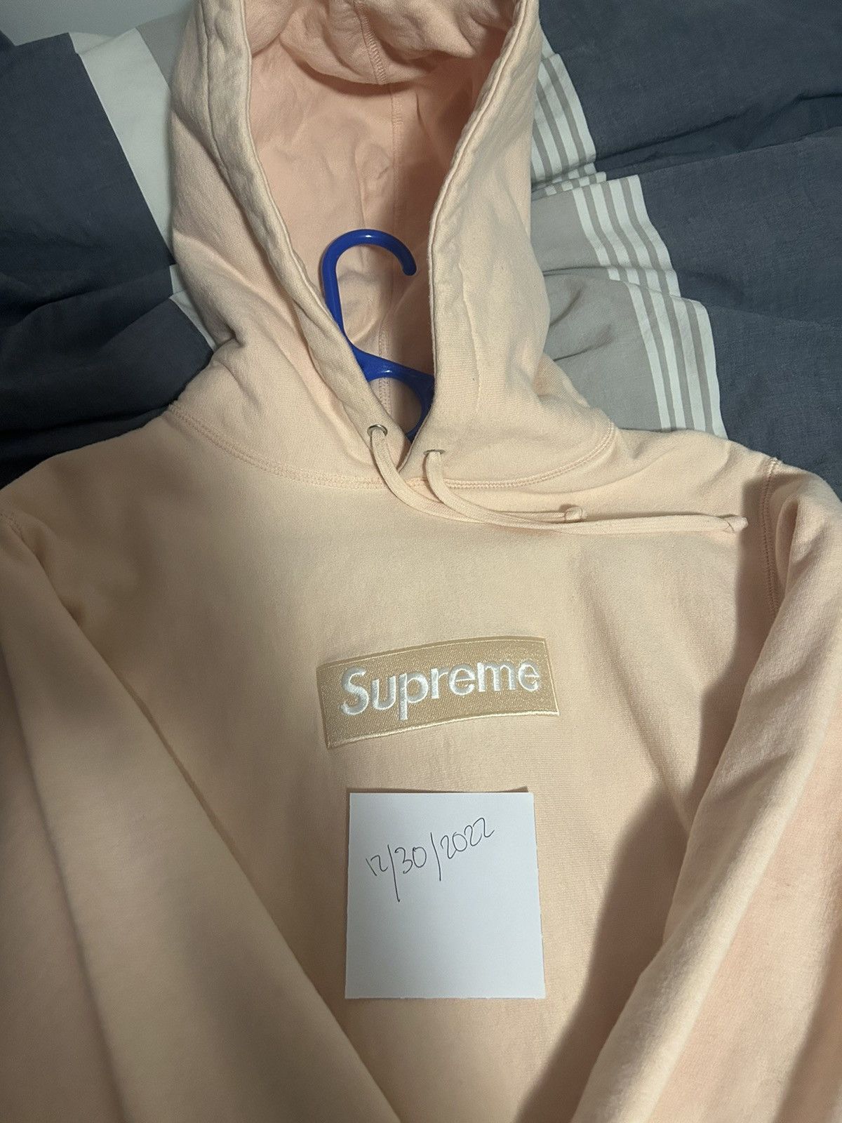 Supreme Peach Box Logo Hoodie | Grailed