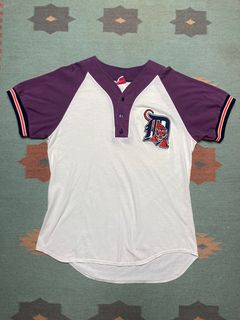 Vintage Majestic COLORADO ROCKIES Baseball Button-Down (XL) Mesh Jersey  PURPLE