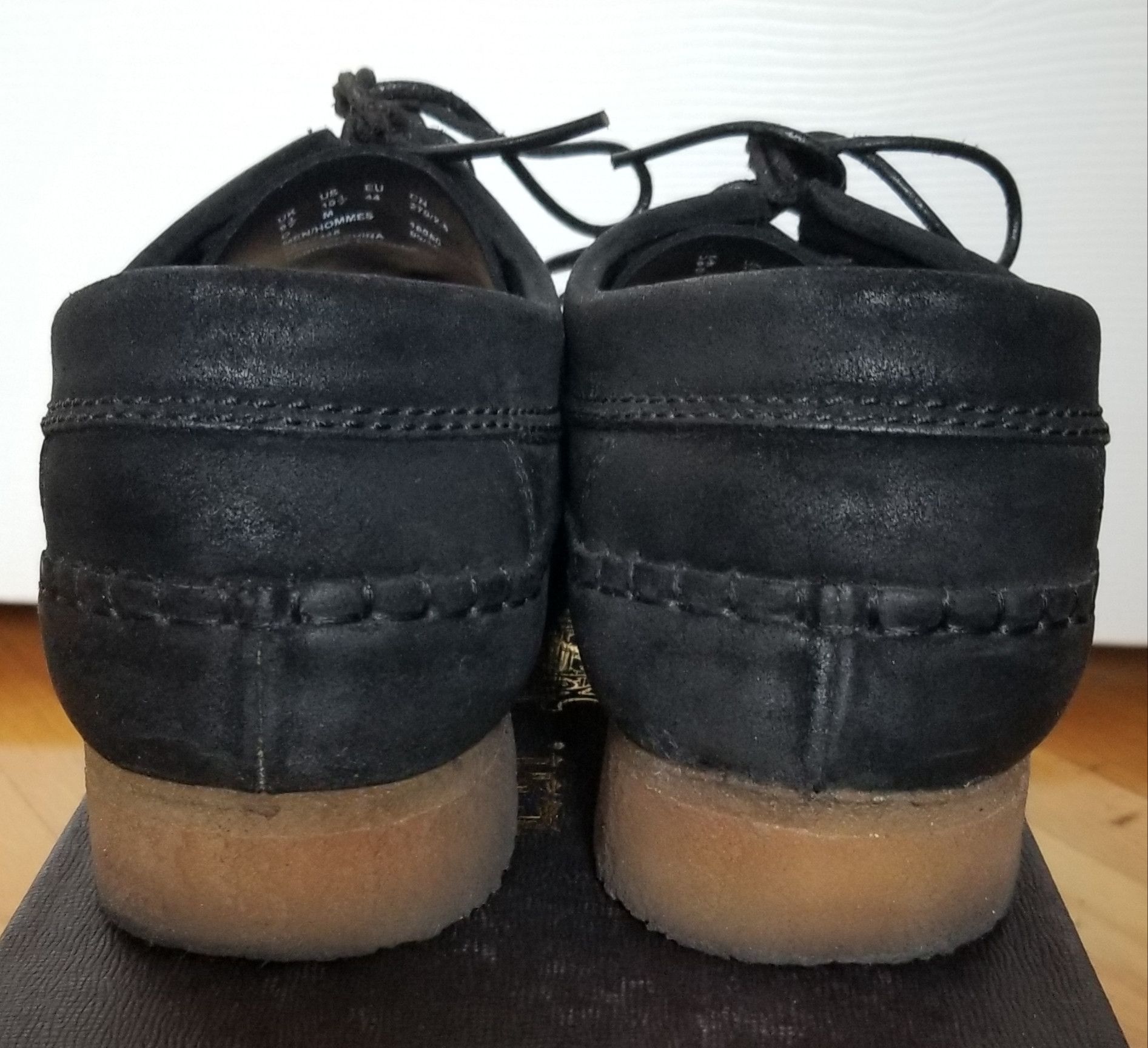 Clarks Clarks Black Waxed Leather Suede Weaver Creeper 10 Size US 10 / EU 43 - 6 Thumbnail
