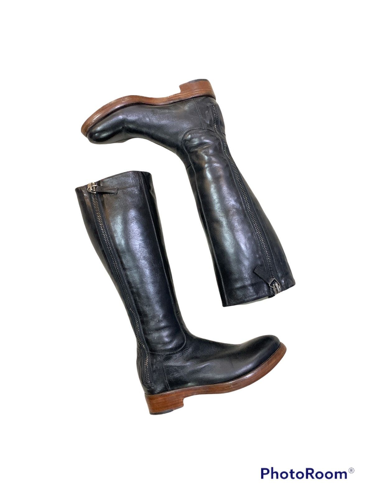 RoccoP ROCCO P. VELVET LINING LEATHER HIGH BOOTS Size US 5 / EU 37 - 3 Thumbnail