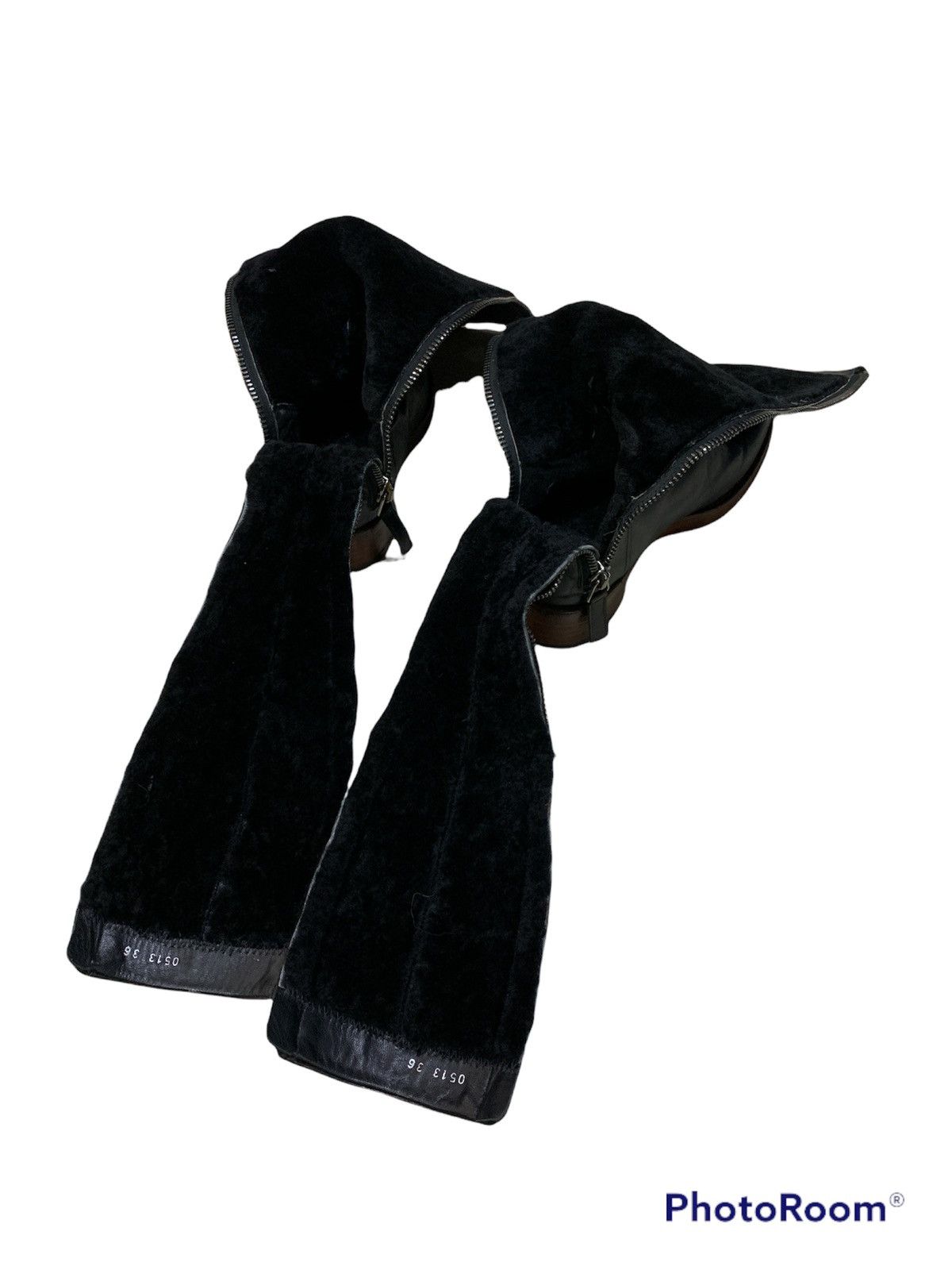RoccoP ROCCO P. VELVET LINING LEATHER HIGH BOOTS Size US 5 / EU 37 - 11 Thumbnail