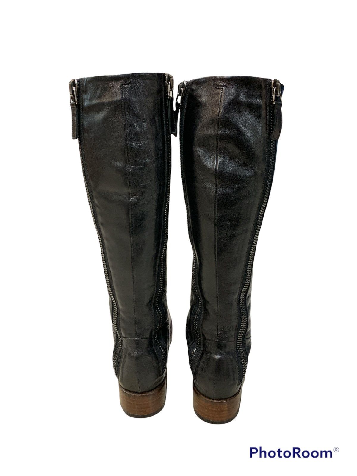 RoccoP ROCCO P. VELVET LINING LEATHER HIGH BOOTS Size US 5 / EU 37 - 6 Thumbnail