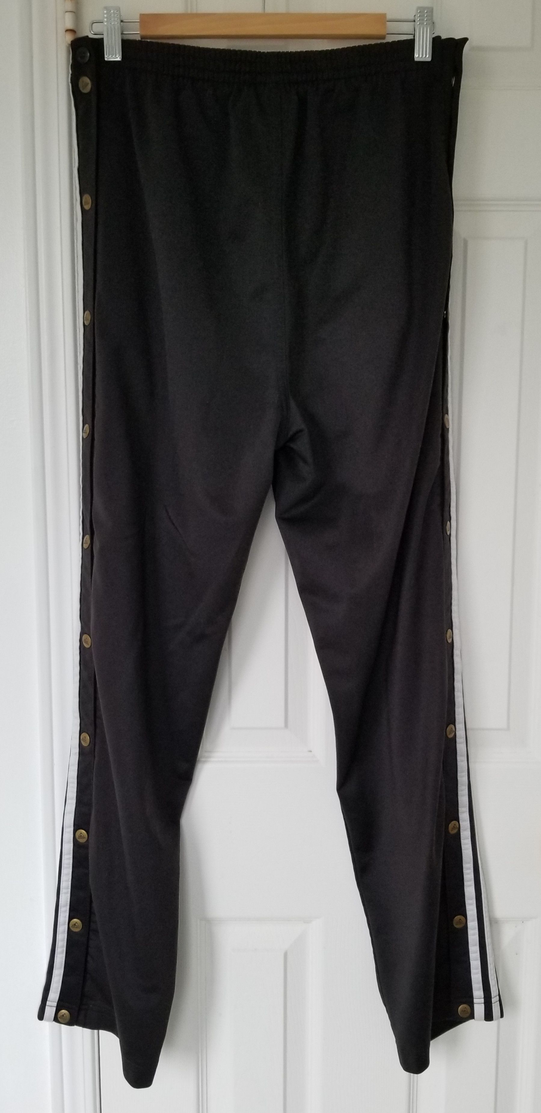 Adidas Vintage Adidas Tear-Away Track Pants Black Joggers 90's Y2K Size US 32 / EU 48 - 3 Thumbnail