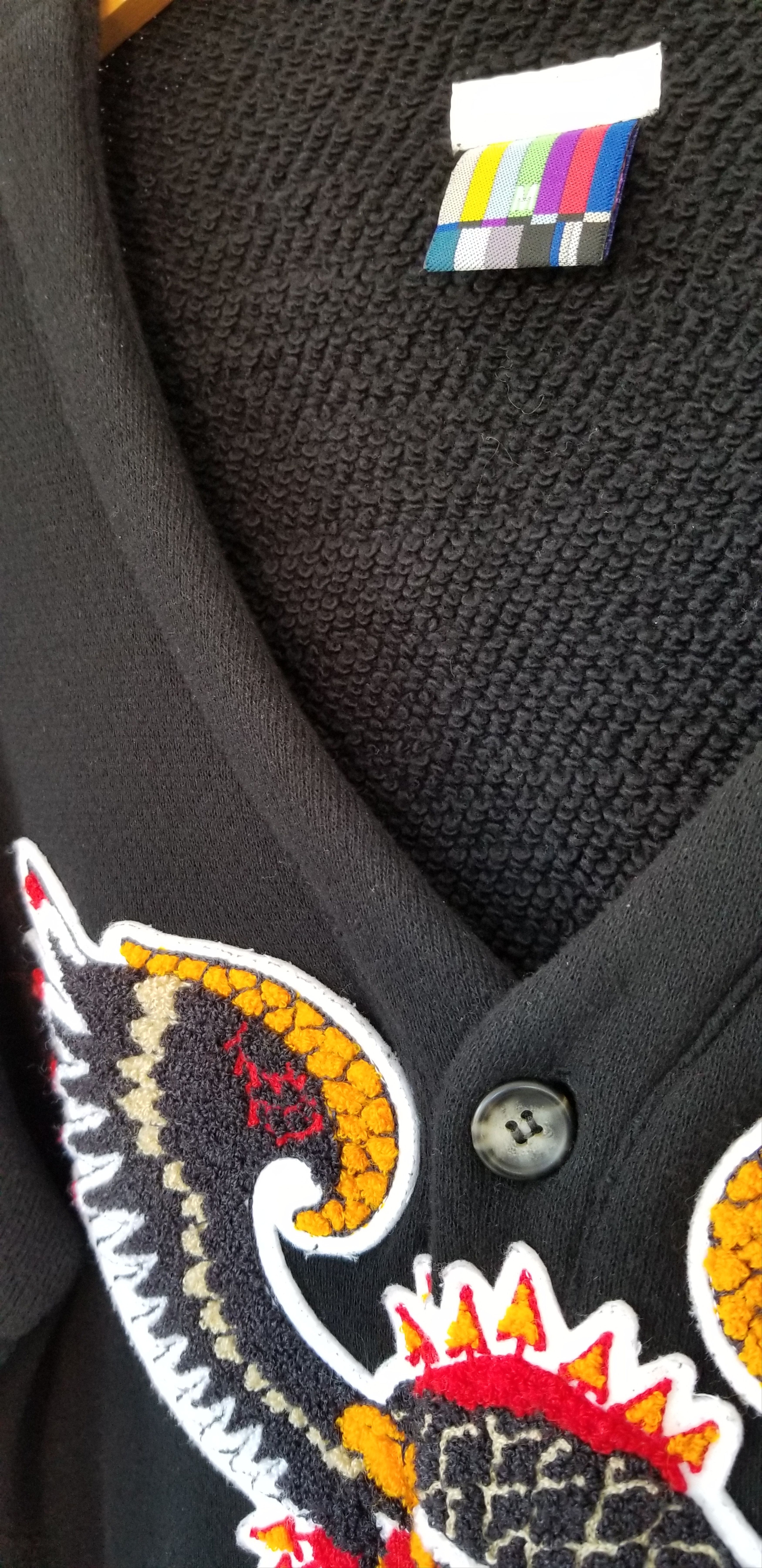 Facetasm FACETASM EAGLE CARDIGAN VARSITY CHENILLE BLACK Size US M / EU 48-50 / 2 - 7 Thumbnail