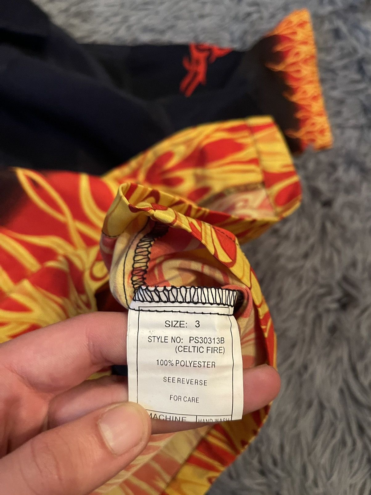 Japanese Brand × Vintage Vintage Y2K flame print crazy avant garde shirt Size US S / EU 44-46 / 1 - 5 Thumbnail