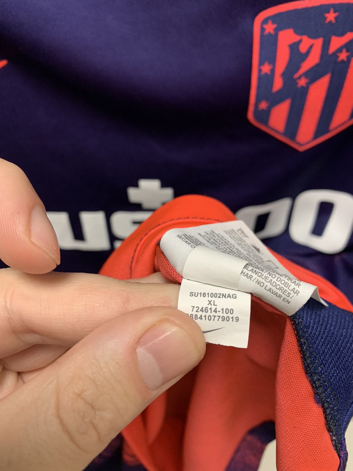 Nike Atletico Madrid Nike soccer jersey Plus500 Xl sz Size US XL / EU 56 / 4 - 5 Thumbnail