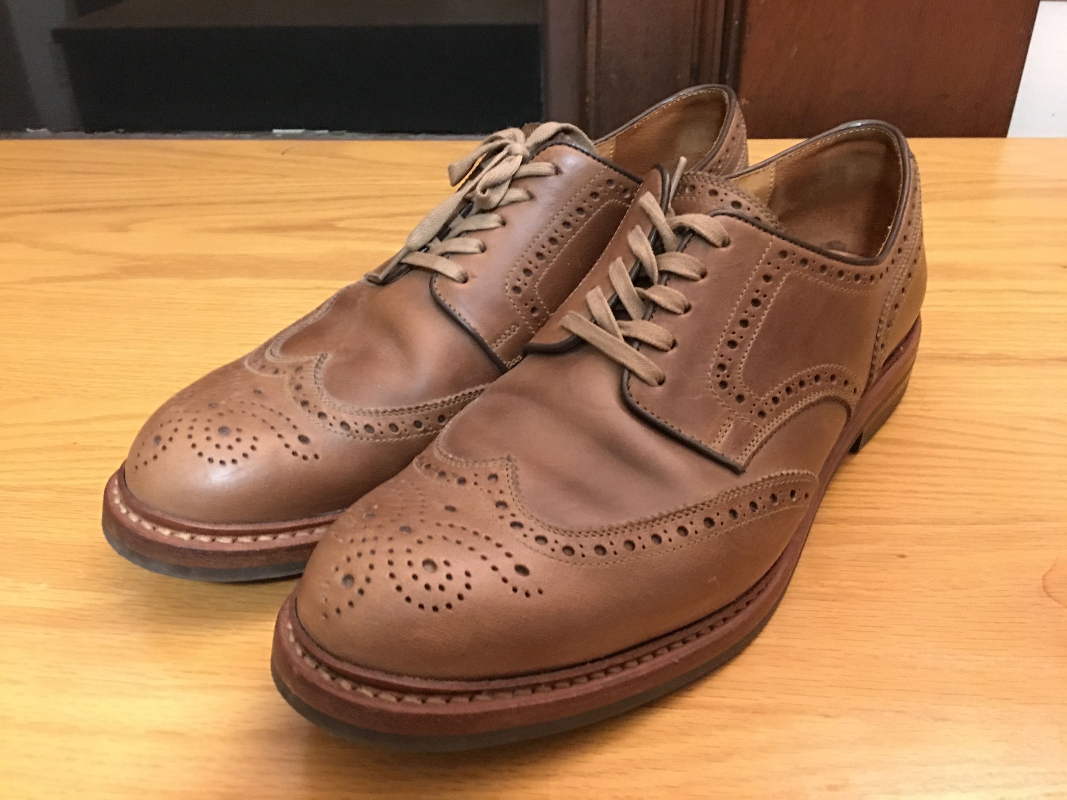 Japanese Brand Leather & Silver MOTO Wing Tip Low Cut Shoes #2102 Size US 11 / EU 44 - 1 Thumbnail